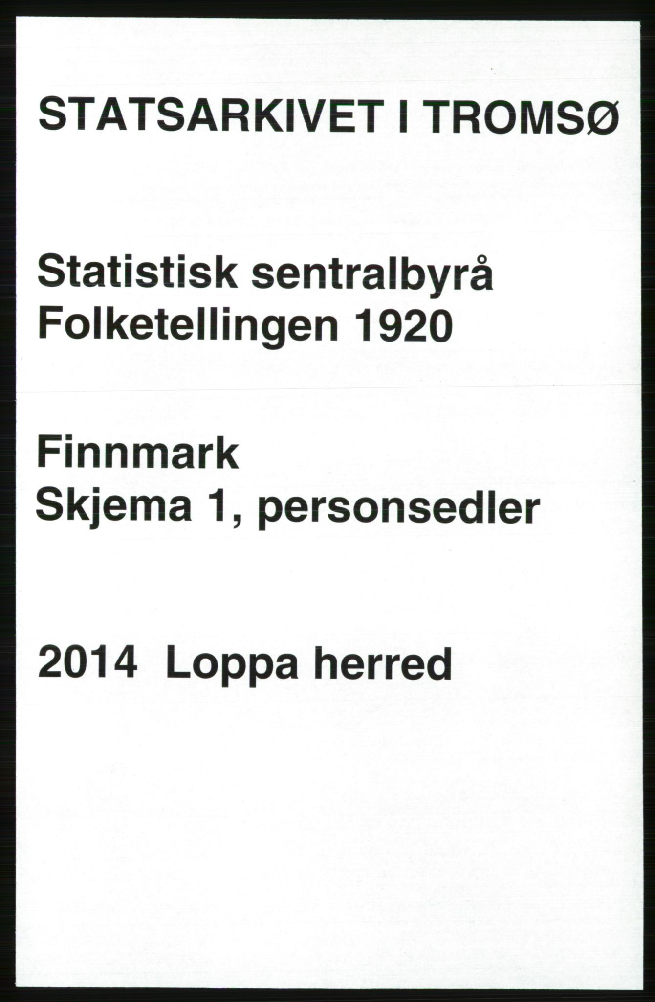 SATØ, Folketelling 1920 for 2014 Loppa herred, 1920, s. 620