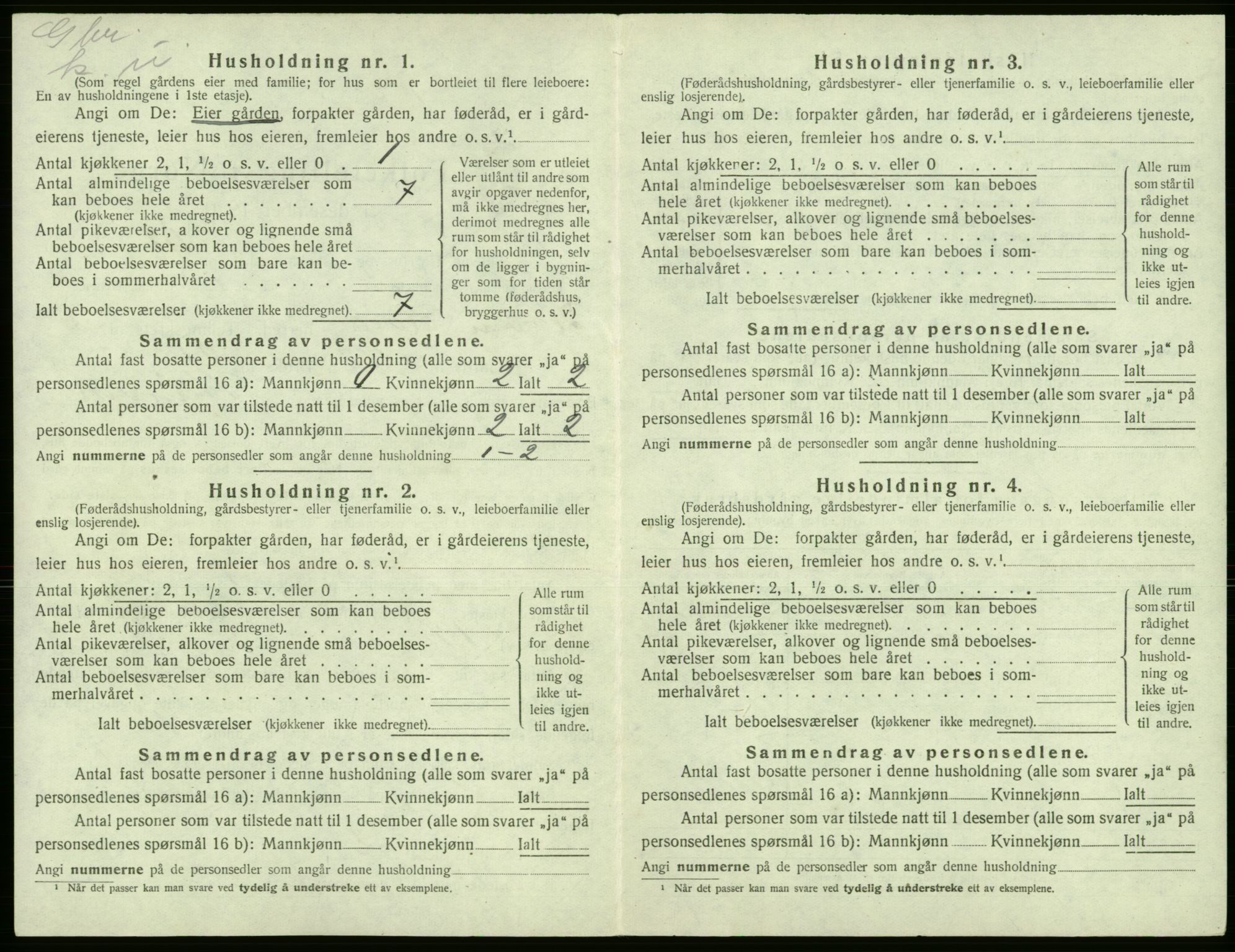 SAB, Folketelling 1920 for 1238 Kvam herred, 1920, s. 732