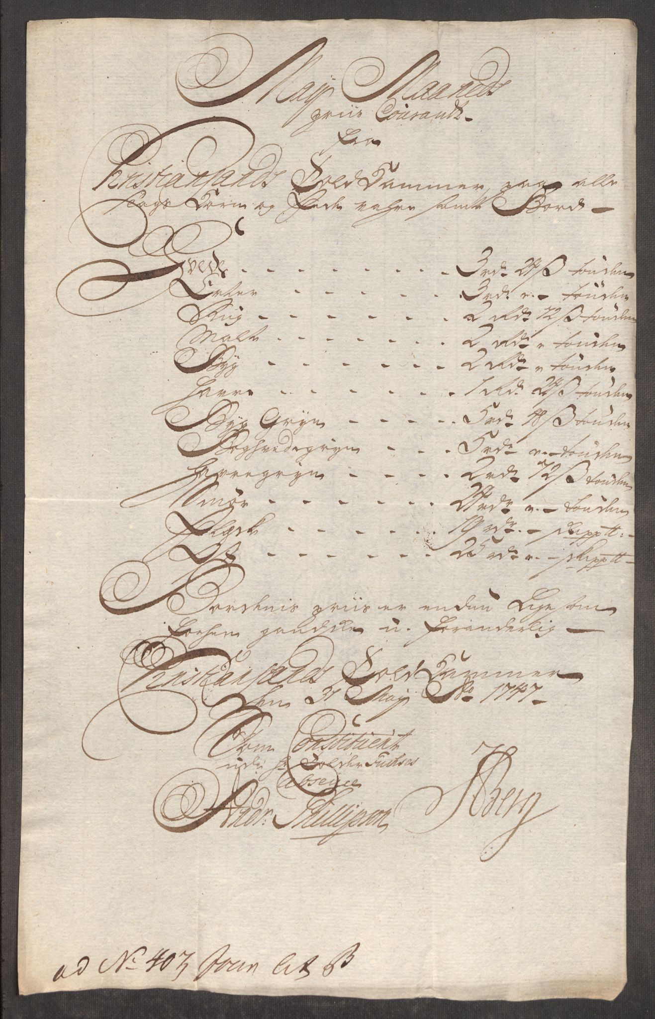 Rentekammeret inntil 1814, Realistisk ordnet avdeling, AV/RA-EA-4070/Oe/L0003: [Ø1]: Priskuranter, 1745-1748, s. 627