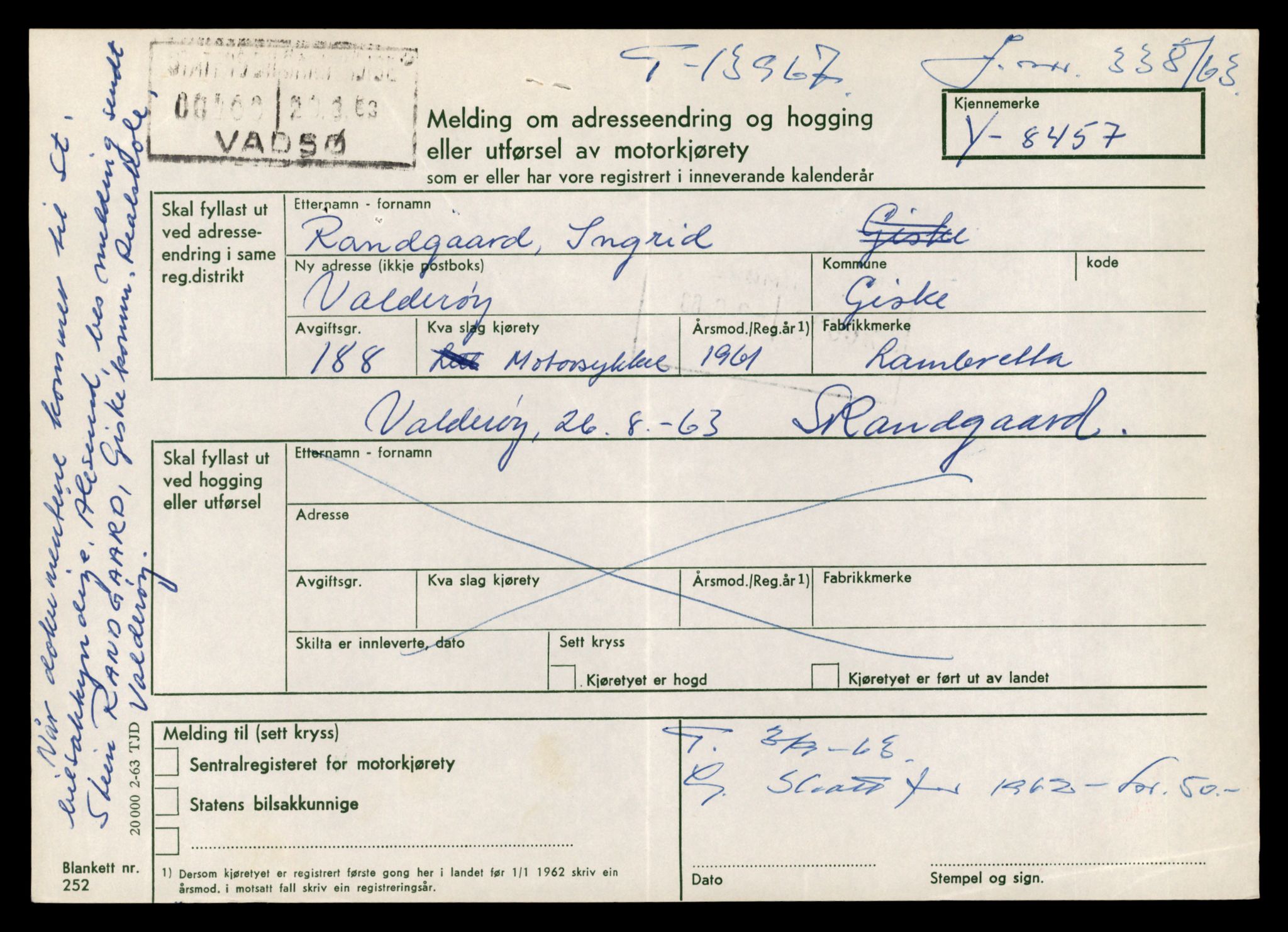 Møre og Romsdal vegkontor - Ålesund trafikkstasjon, AV/SAT-A-4099/F/Fe/L0042: Registreringskort for kjøretøy T 13906 - T 14079, 1927-1998, s. 975