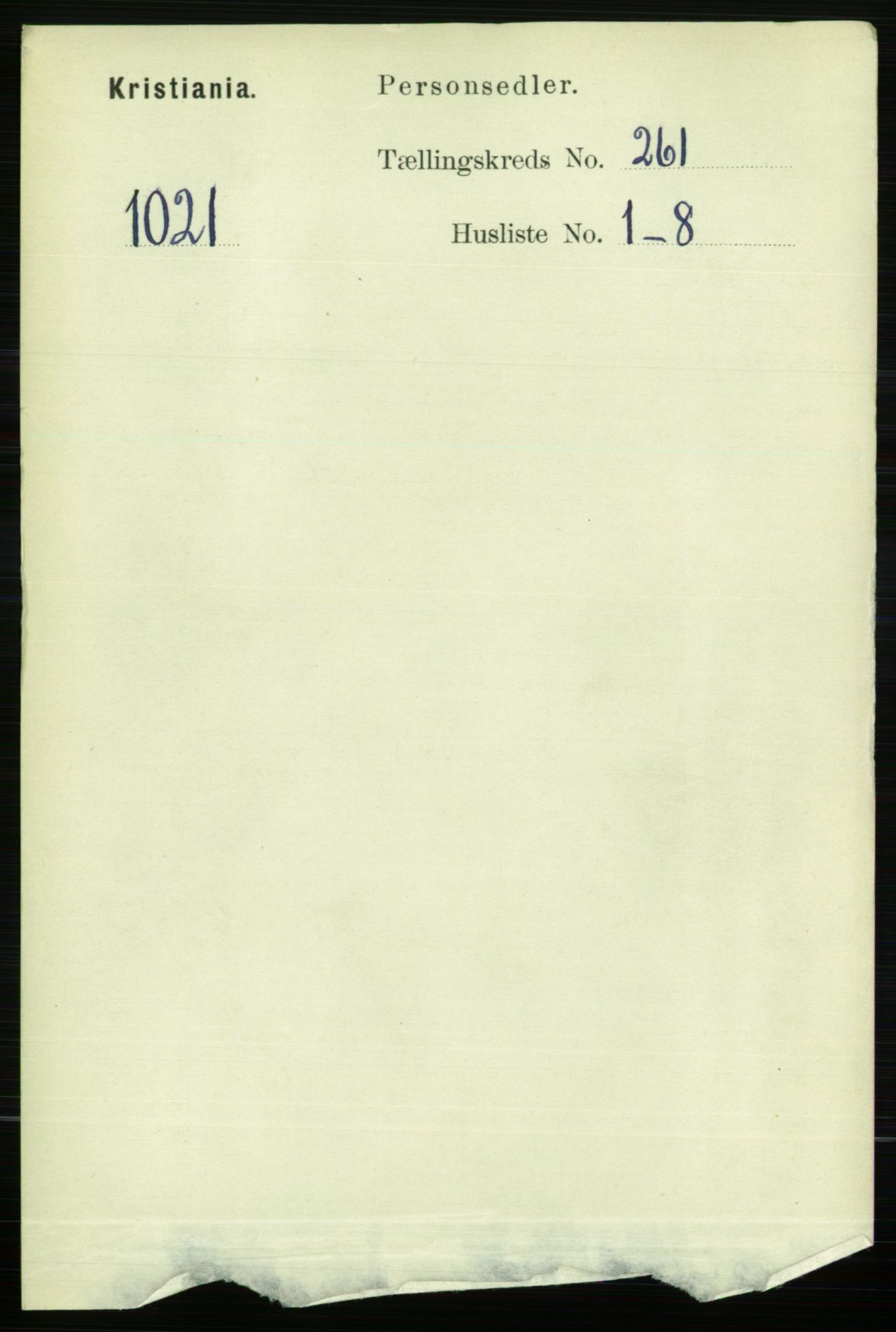 RA, Folketelling 1891 for 0301 Kristiania kjøpstad, 1891, s. 158261