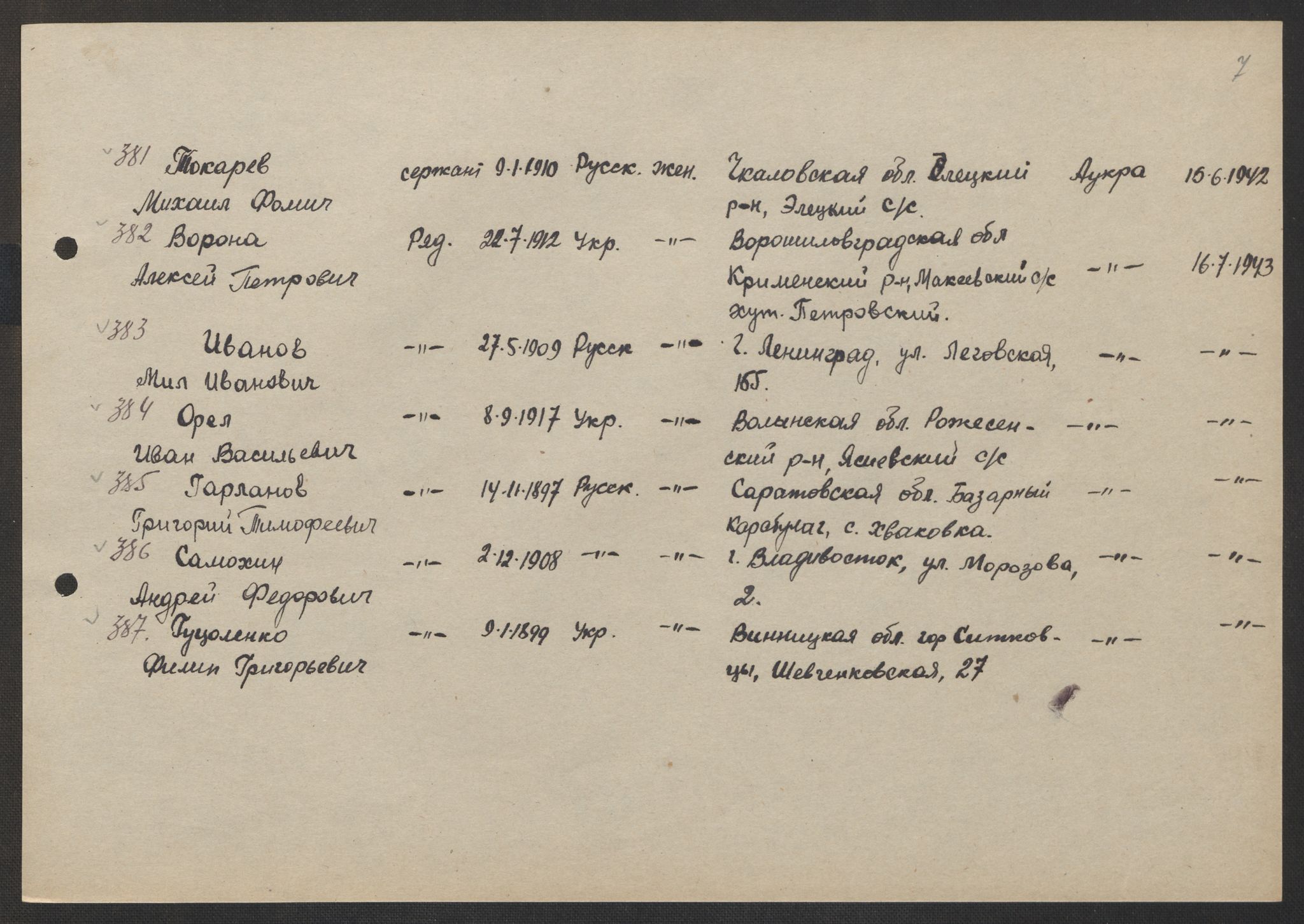 Flyktnings- og fangedirektoratet, Repatrieringskontoret, AV/RA-S-1681/D/Db/L0017: Displaced Persons (DPs) og sivile tyskere, 1945-1948, s. 169