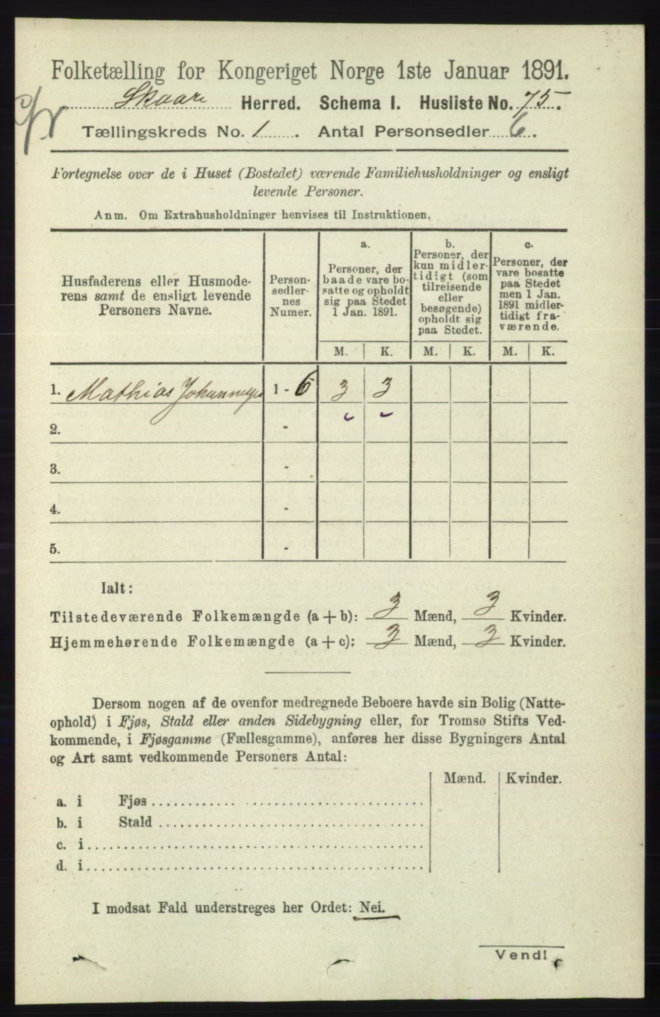 RA, Folketelling 1891 for 1153 Skåre herred, 1891, s. 98