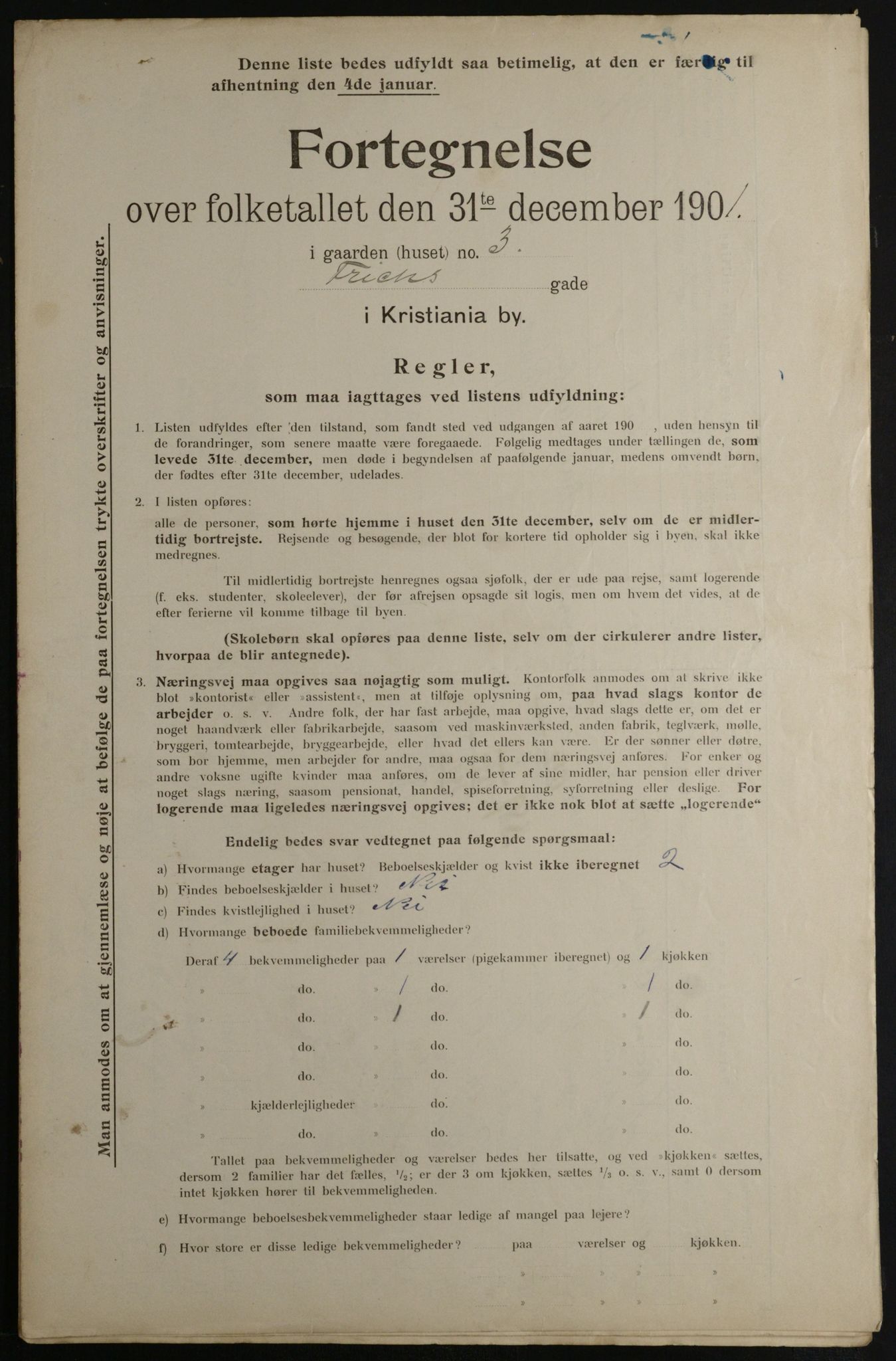 OBA, Kommunal folketelling 31.12.1901 for Kristiania kjøpstad, 1901, s. 4327