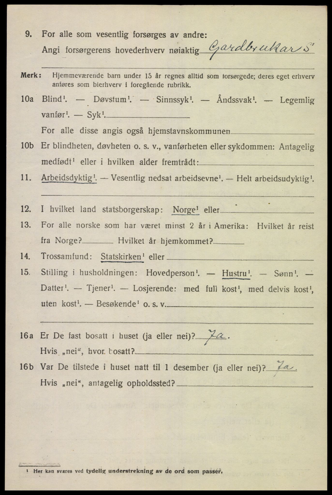 SAK, Folketelling 1920 for 1025 Grindheim herred, 1920, s. 1408