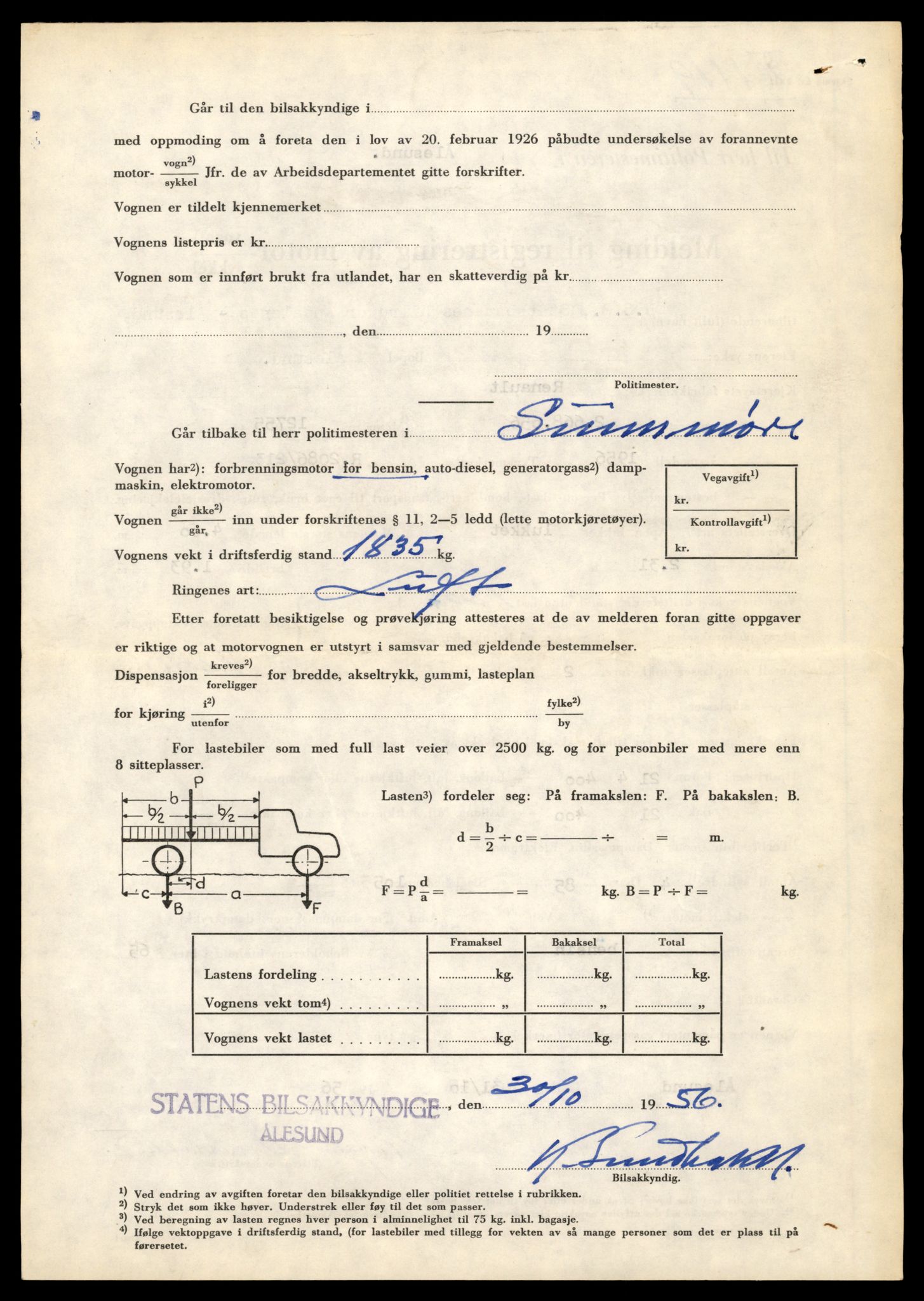 Møre og Romsdal vegkontor - Ålesund trafikkstasjon, AV/SAT-A-4099/F/Fe/L0010: Registreringskort for kjøretøy T 1050 - T 1169, 1927-1998, s. 2038