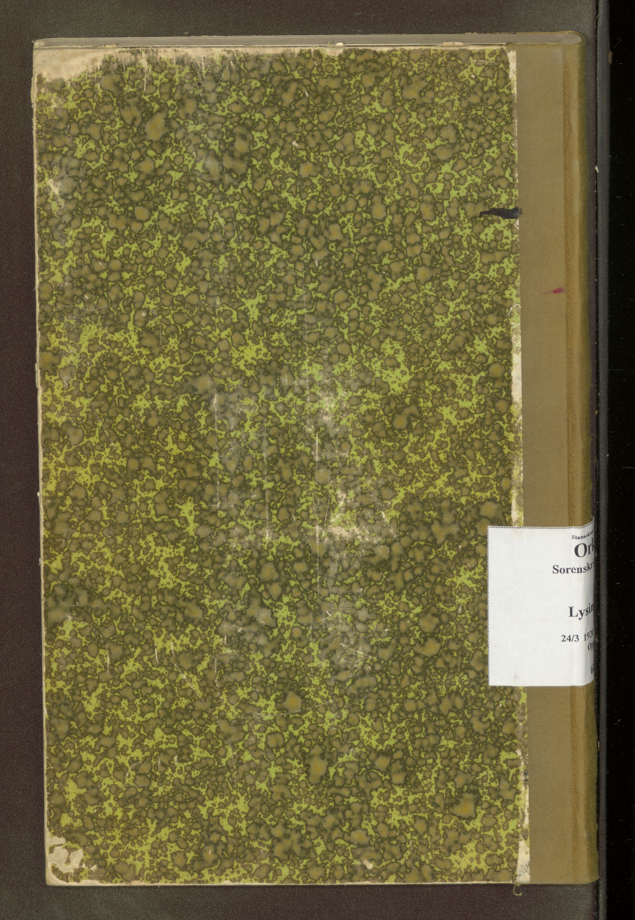 Orkdal sorenskriveri, SAT/A-4169/1/6/6D/L0002: Lysingsbok, 1920-1945