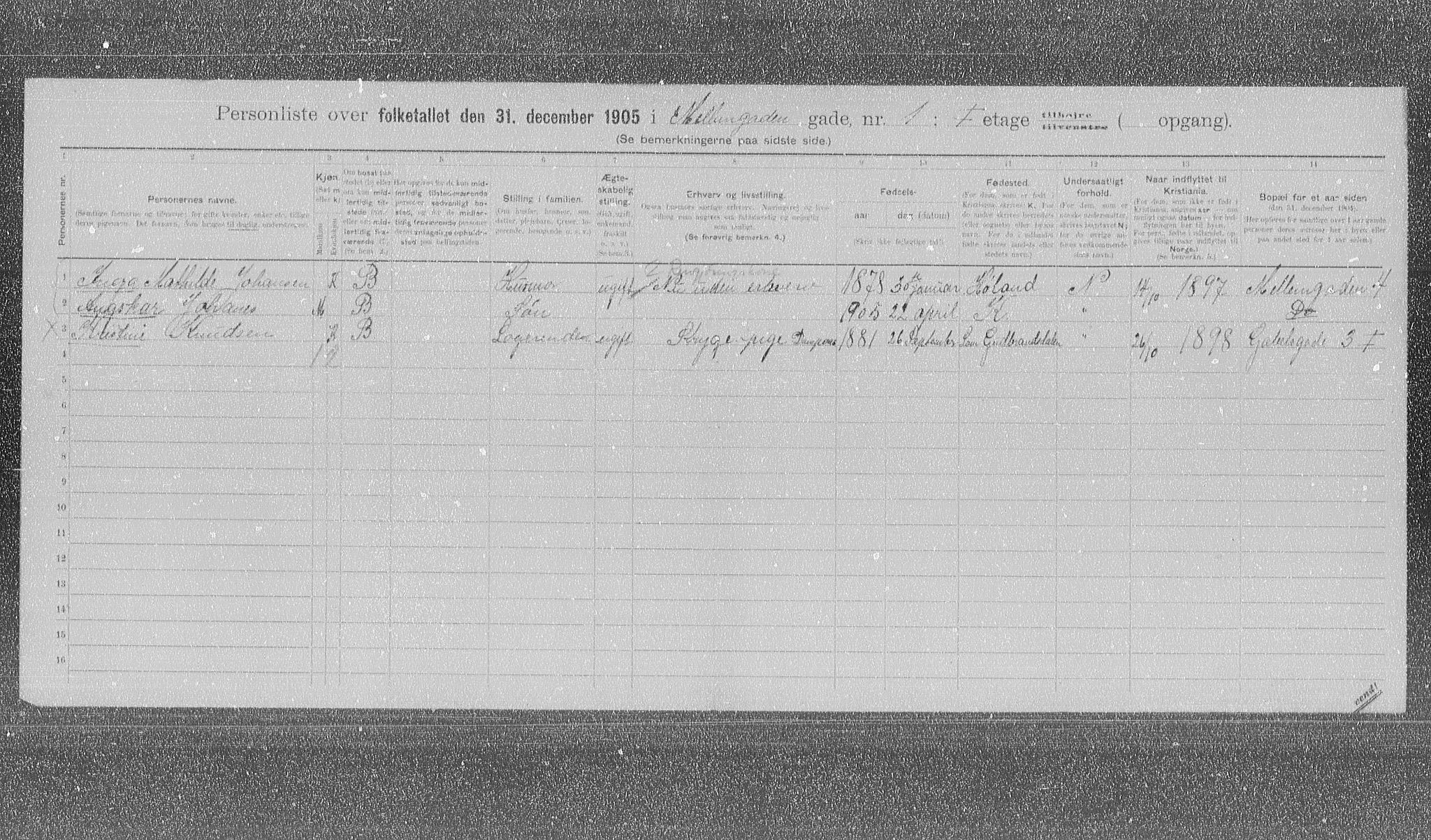 OBA, Kommunal folketelling 31.12.1905 for Kristiania kjøpstad, 1905, s. 34176