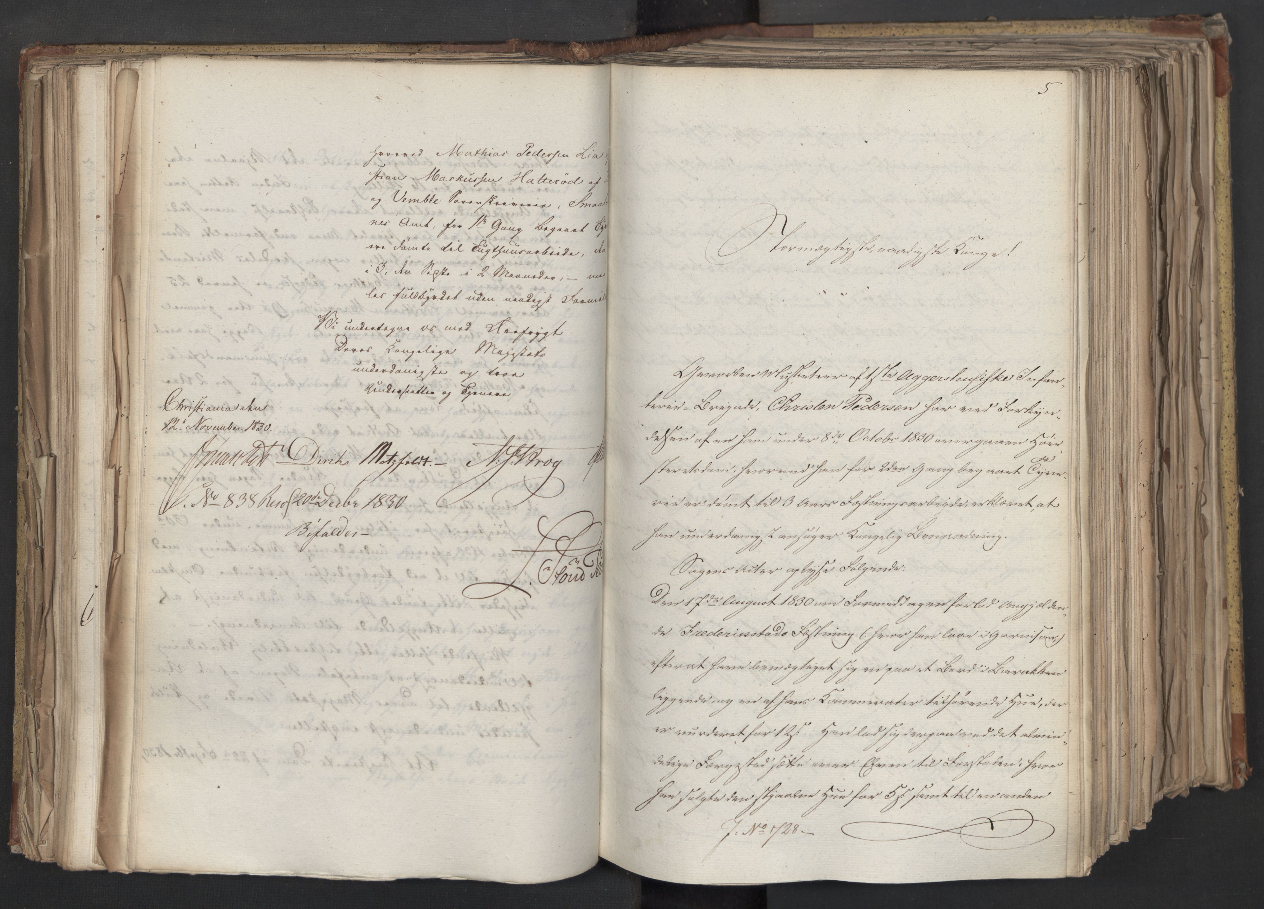 Statsrådsavdelingen i Stockholm, AV/RA-S-1003/D/Da/L0068: Regjeringsinnstillinger nr. 660-876, 1830, s. 221