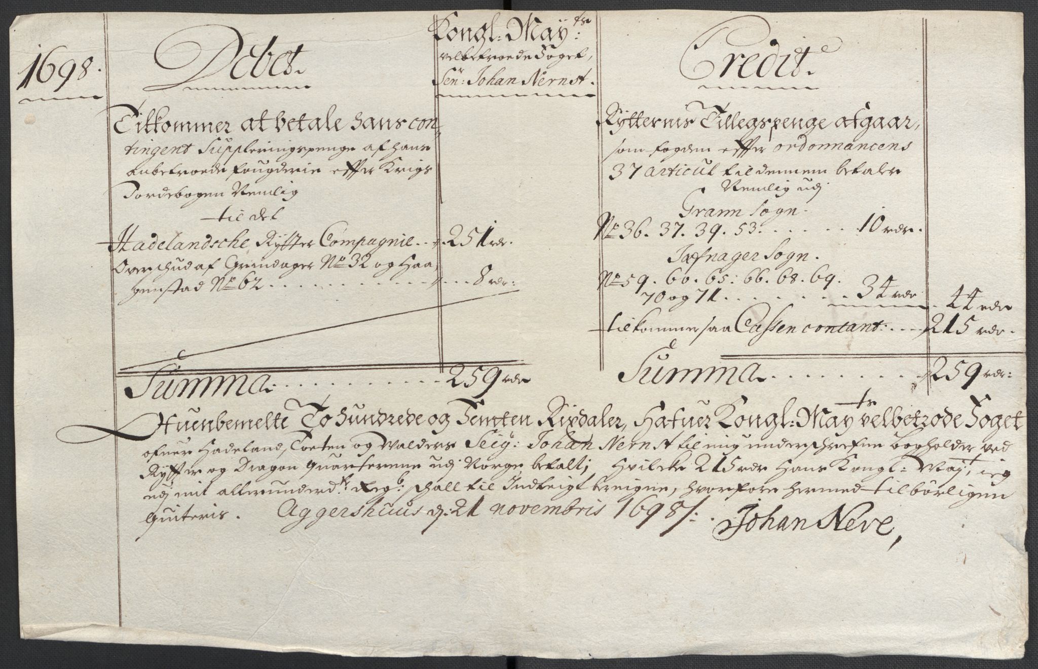 Rentekammeret inntil 1814, Reviderte regnskaper, Fogderegnskap, RA/EA-4092/R18/L1296: Fogderegnskap Hadeland, Toten og Valdres, 1698, s. 198