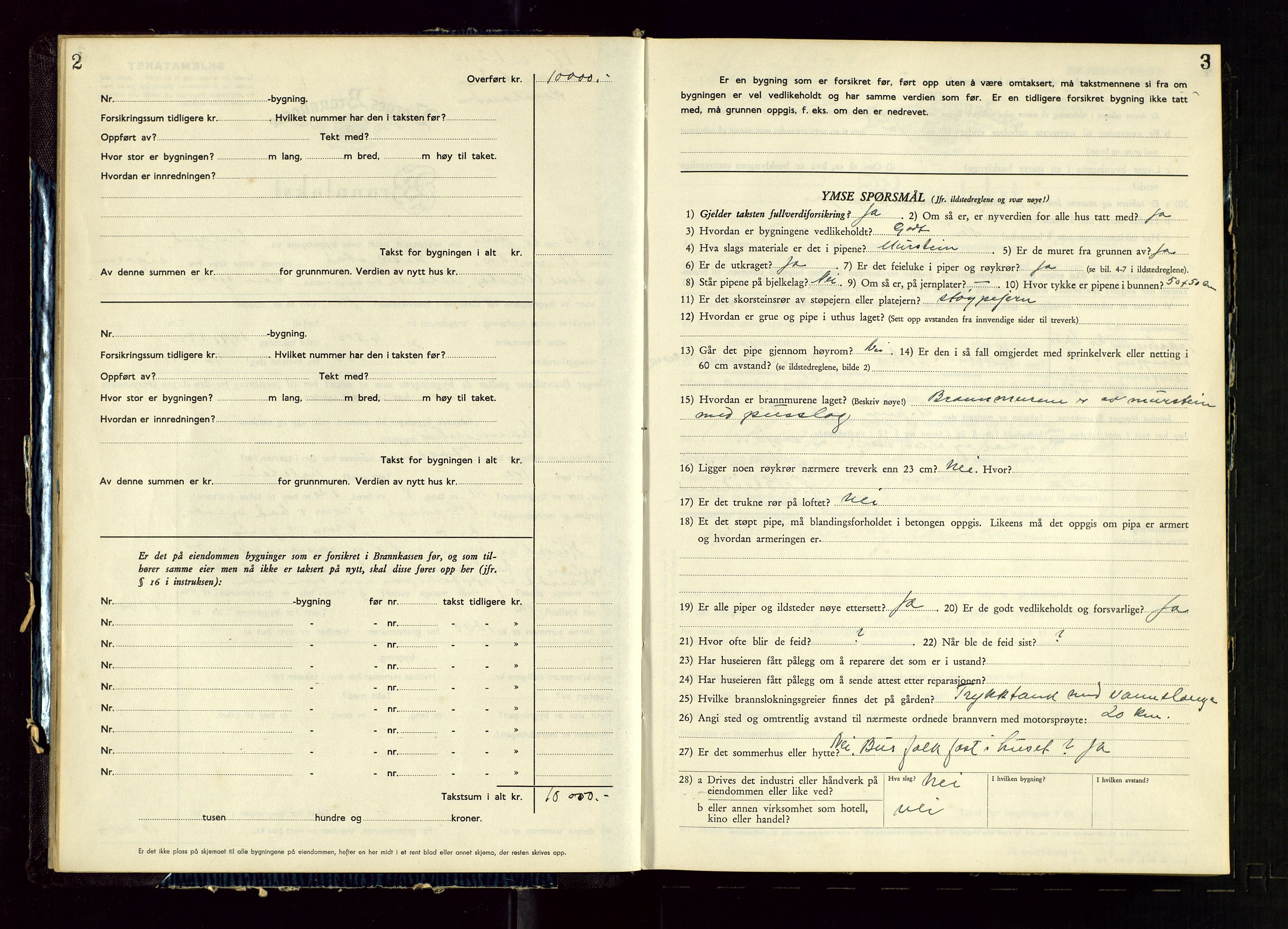 Heskestad lensmannskontor, SAST/A-100304/Gob/L0005: "Brandtakstprotokoll", 1946-1955, s. 2-3