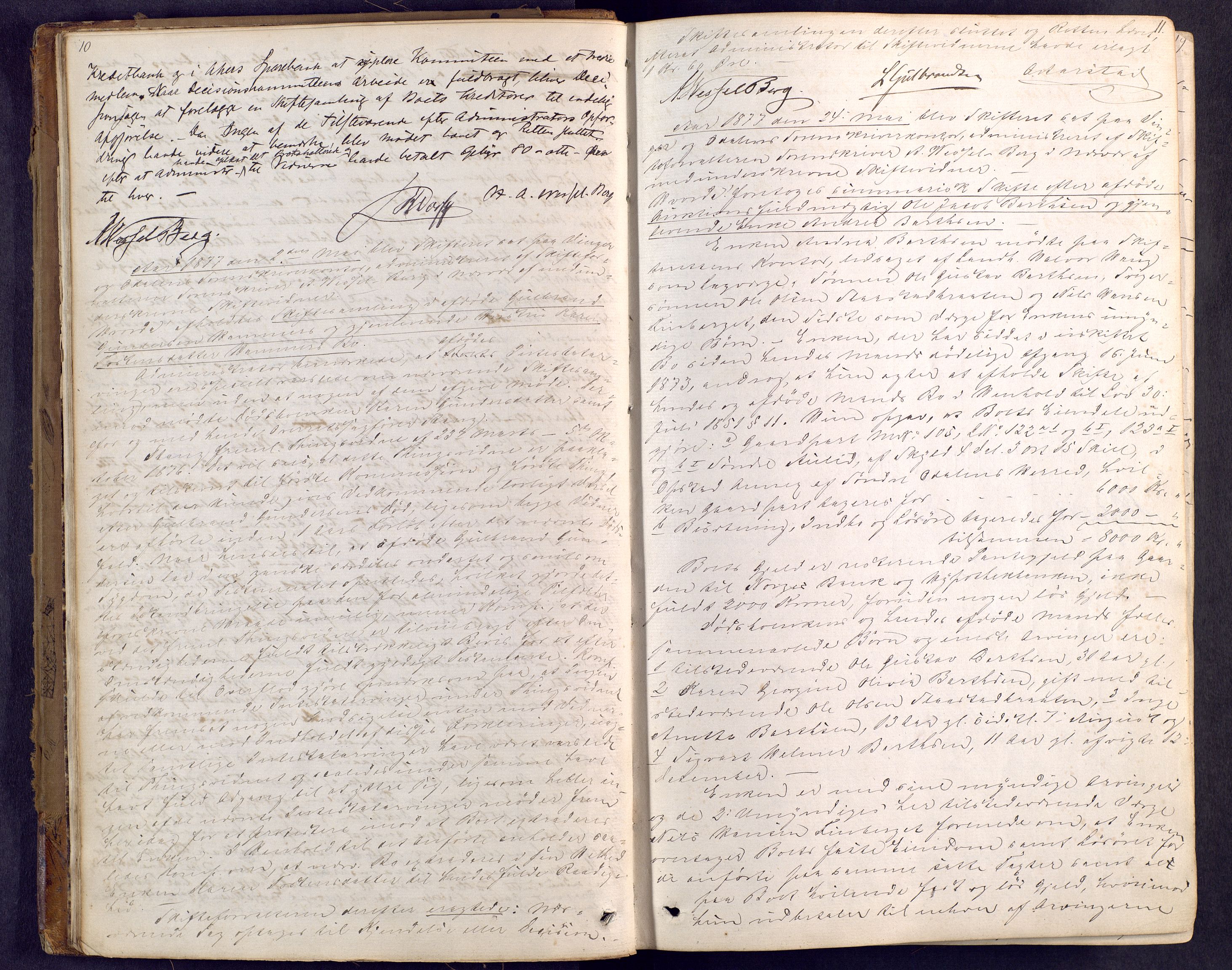 Vinger og Odal sorenskriveri, AV/SAH-TING-022/J/Jb/Jba/L0002: Skifteforhandlingsprotokoll - Odal, 1876-1890, s. 10-11