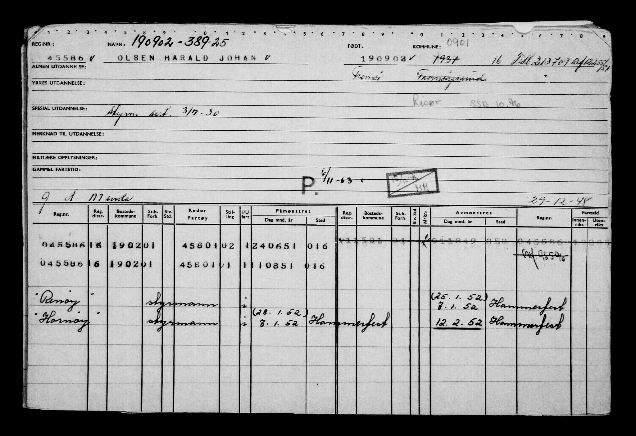 Direktoratet for sjømenn, AV/RA-S-3545/G/Gb/L0046: Hovedkort, 1902, s. 178