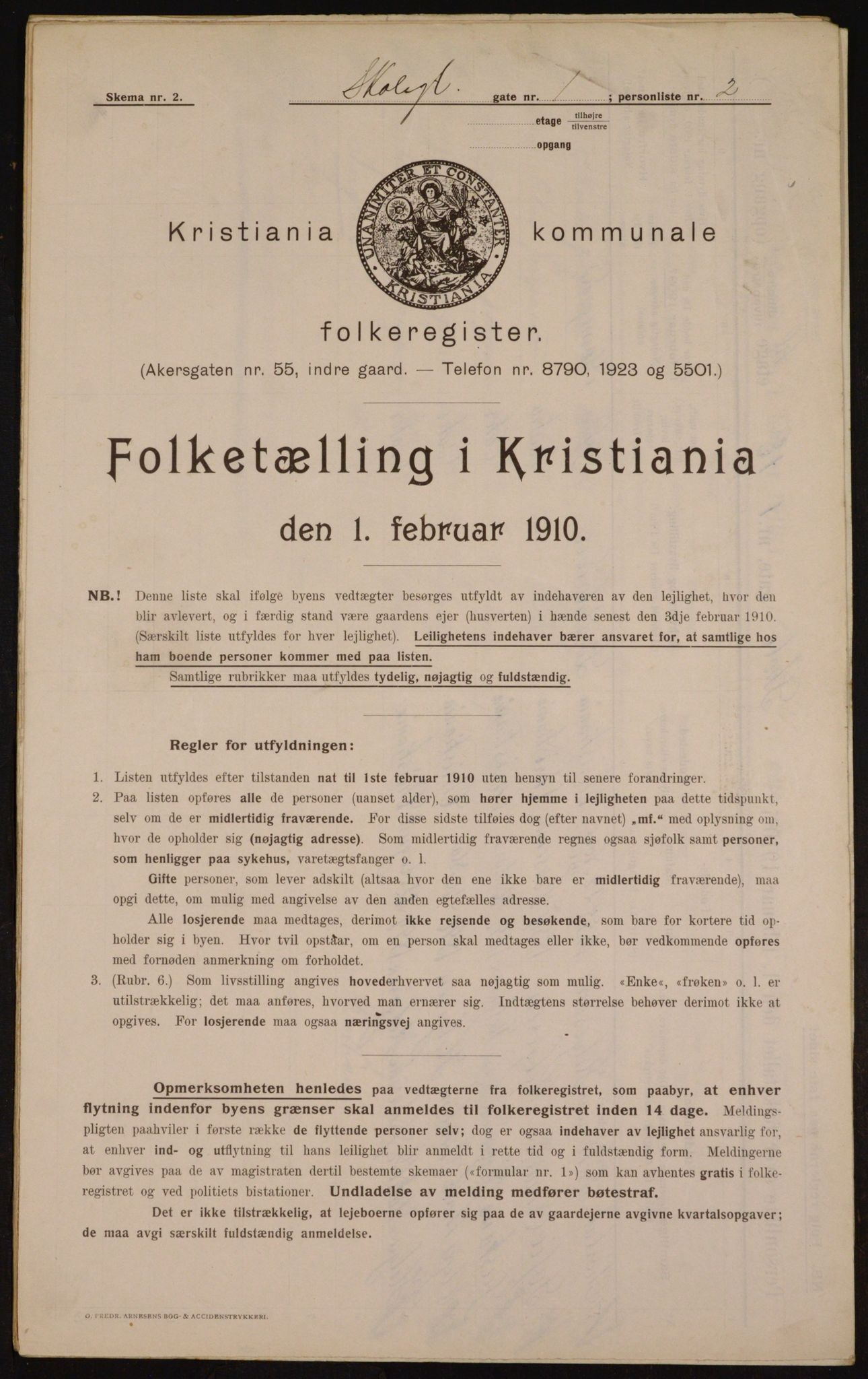 OBA, Kommunal folketelling 1.2.1910 for Kristiania, 1910, s. 91760