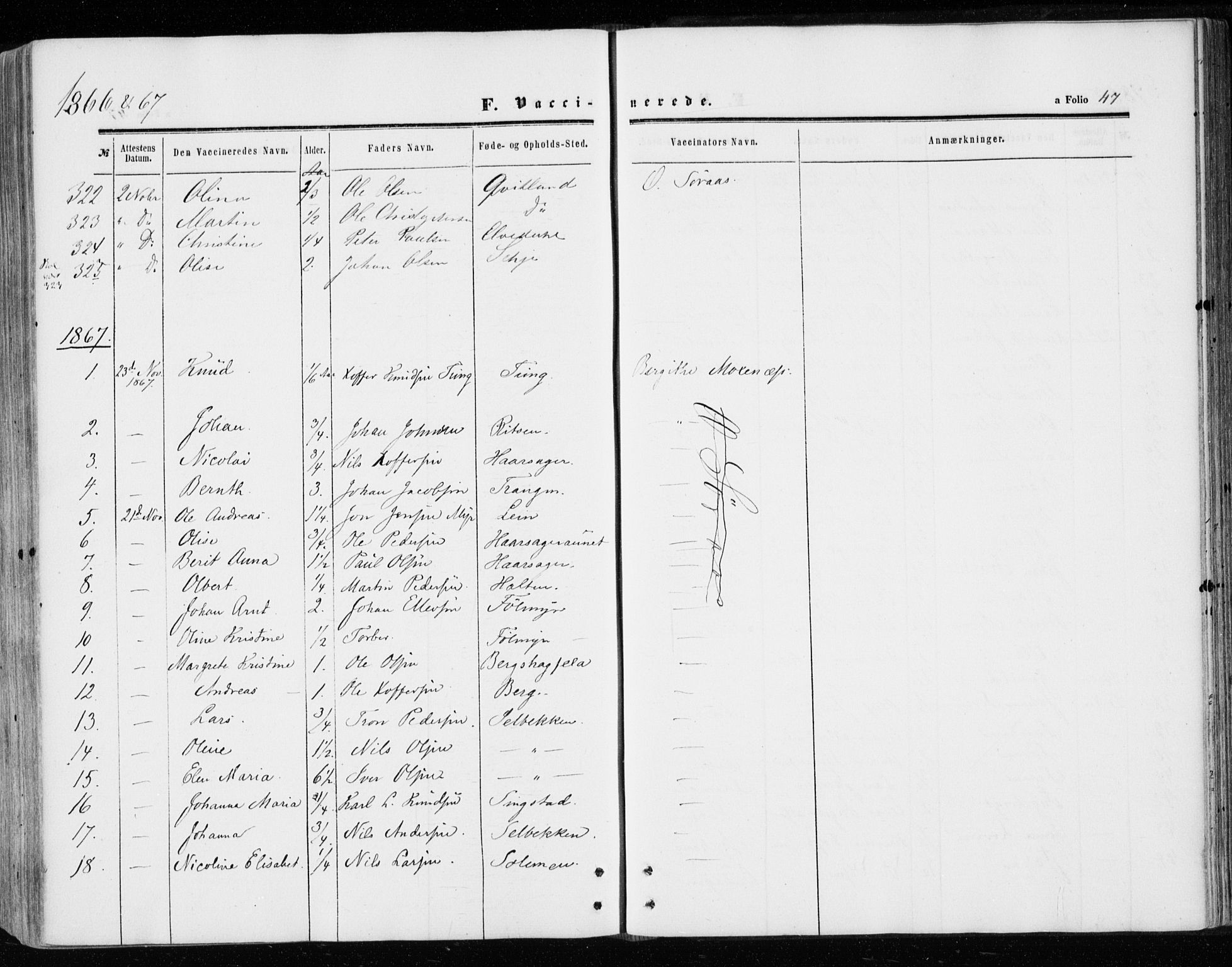 Ministerialprotokoller, klokkerbøker og fødselsregistre - Sør-Trøndelag, AV/SAT-A-1456/646/L0612: Ministerialbok nr. 646A10, 1858-1869, s. 47