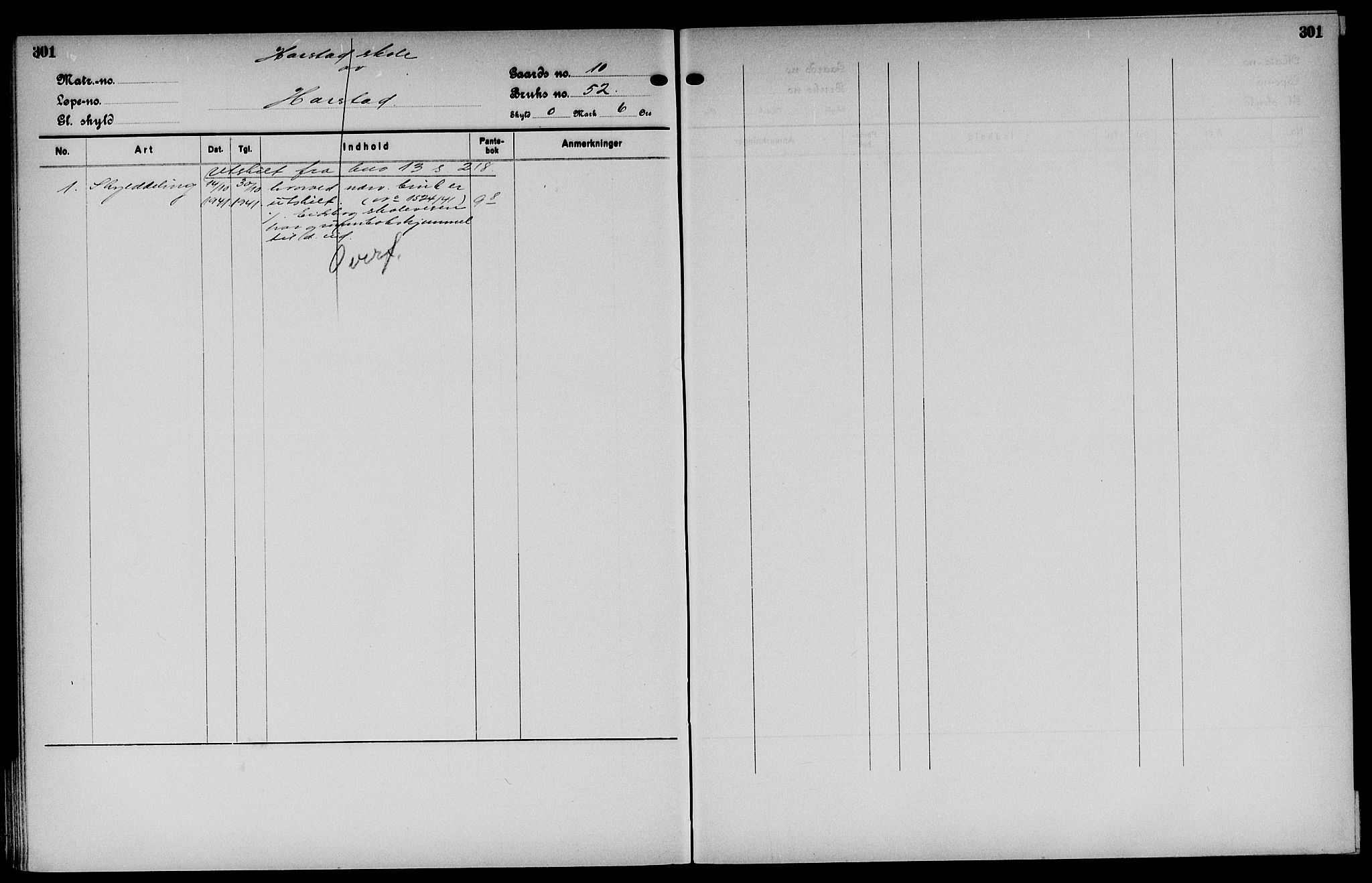 Vinger og Odal sorenskriveri, AV/SAH-TING-022/H/Ha/Hac/Hacd/L0002: Panteregister nr. 3.2, 1932, s. 301