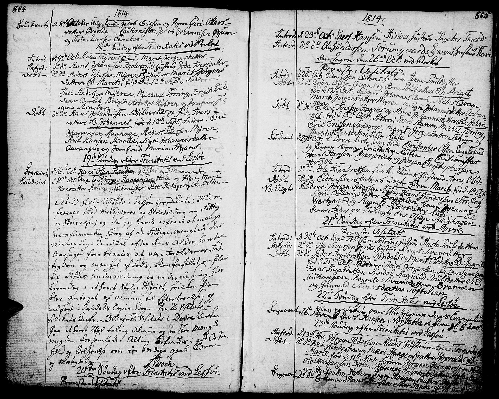 Lesja prestekontor, AV/SAH-PREST-068/H/Ha/Haa/L0003: Ministerialbok nr. 3, 1777-1819, s. 804-805