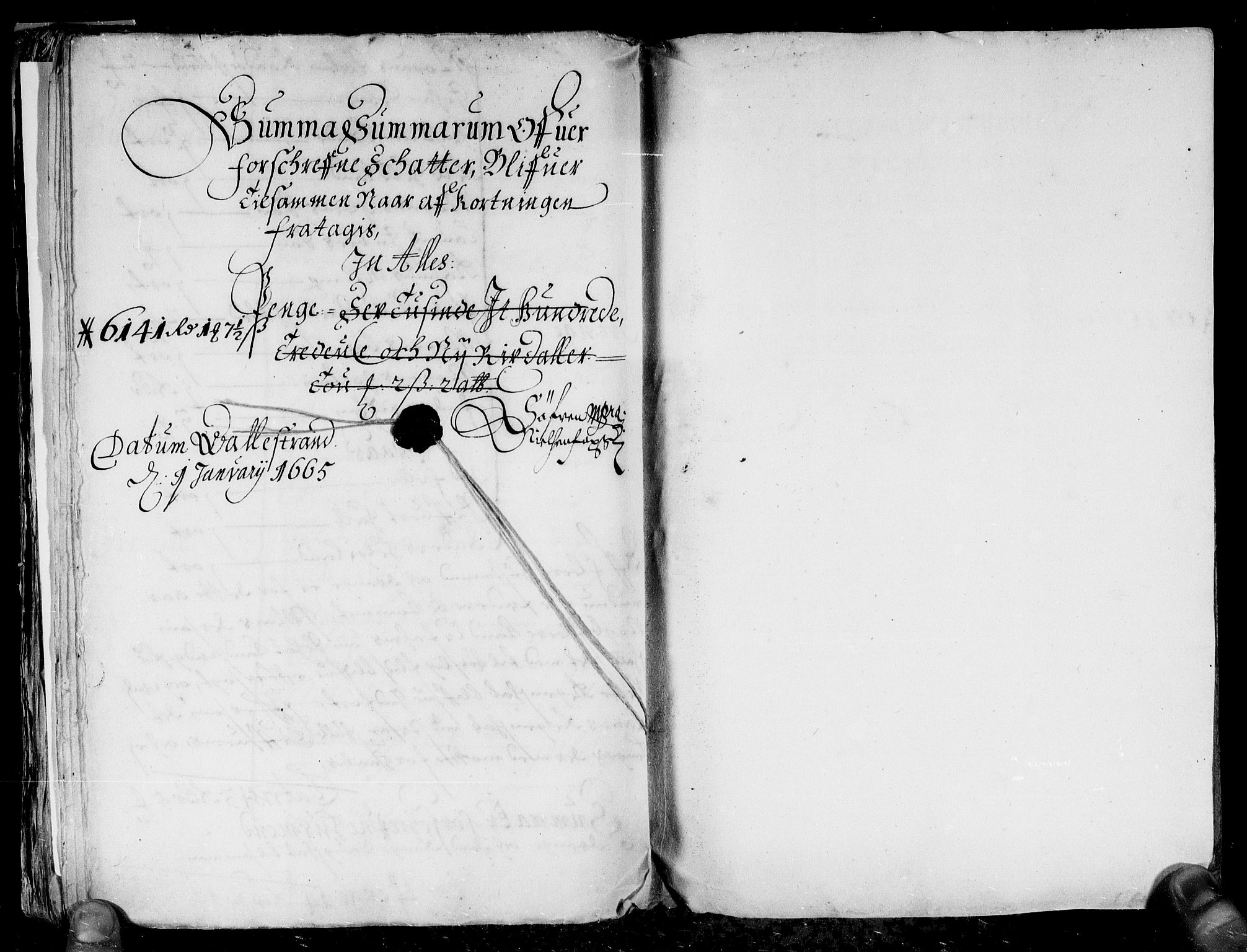 Rentekammeret inntil 1814, Reviderte regnskaper, Stiftamtstueregnskaper, Bergen stiftamt, RA/EA-6043/R/Rc/L0011: Bergen stiftamt, 1664