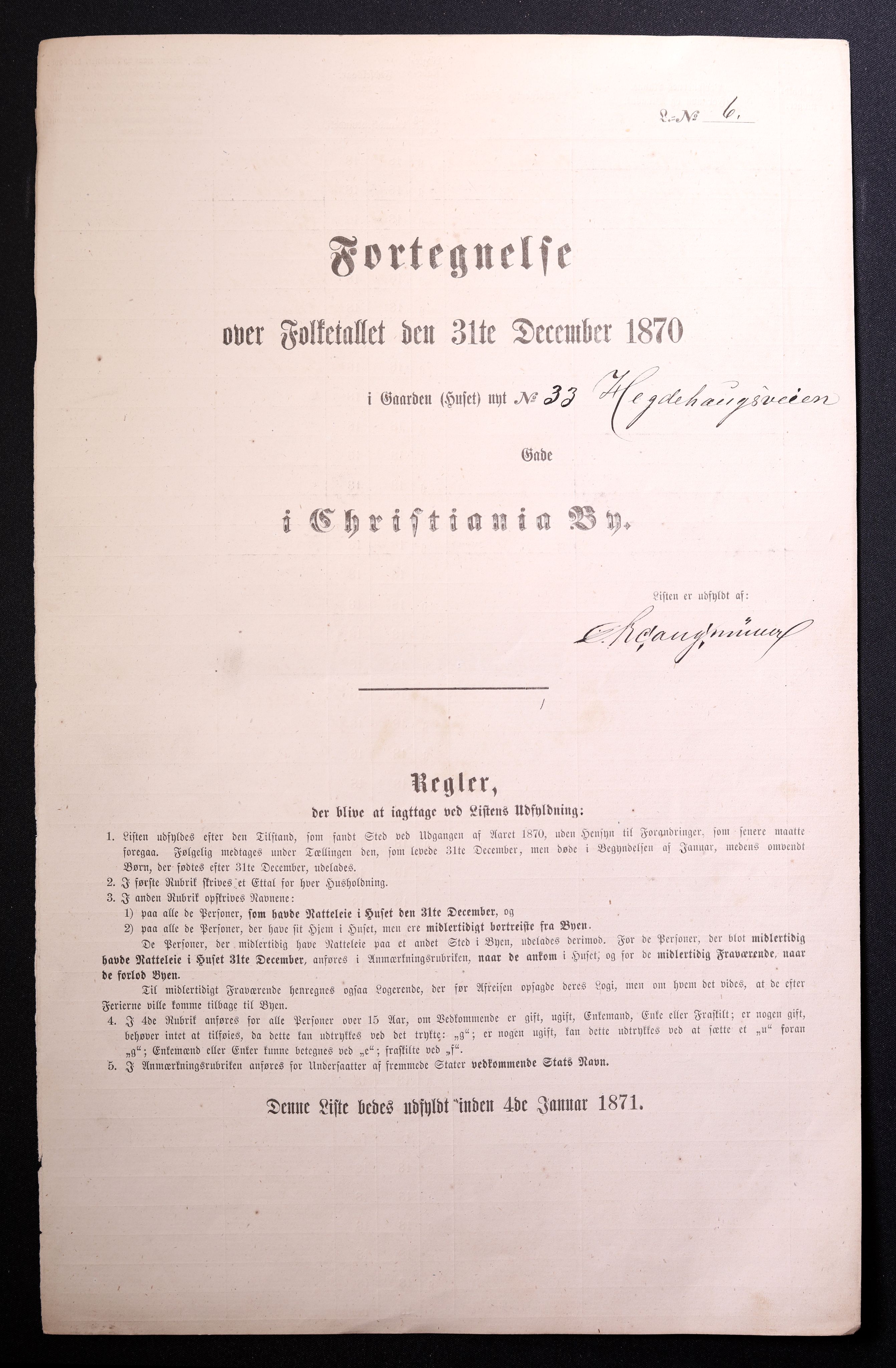 RA, Folketelling 1870 for 0301 Kristiania kjøpstad, 1870, s. 1278