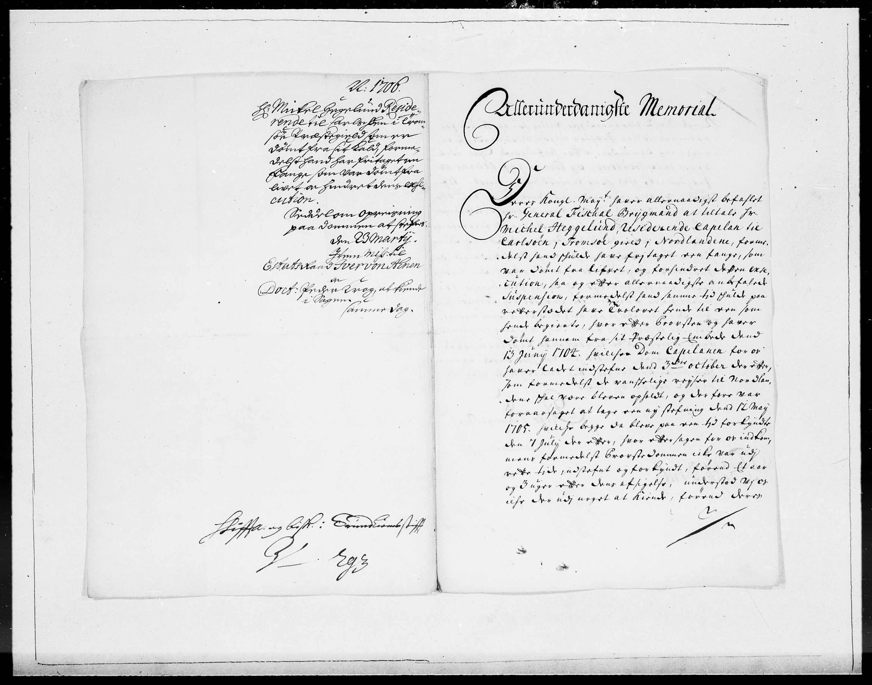 Danske Kanselli 1572-1799, AV/RA-EA-3023/F/Fc/Fcc/Fcca/L0060: Norske innlegg 1572-1799, Mgl. nov.-des., 1706, s. 177