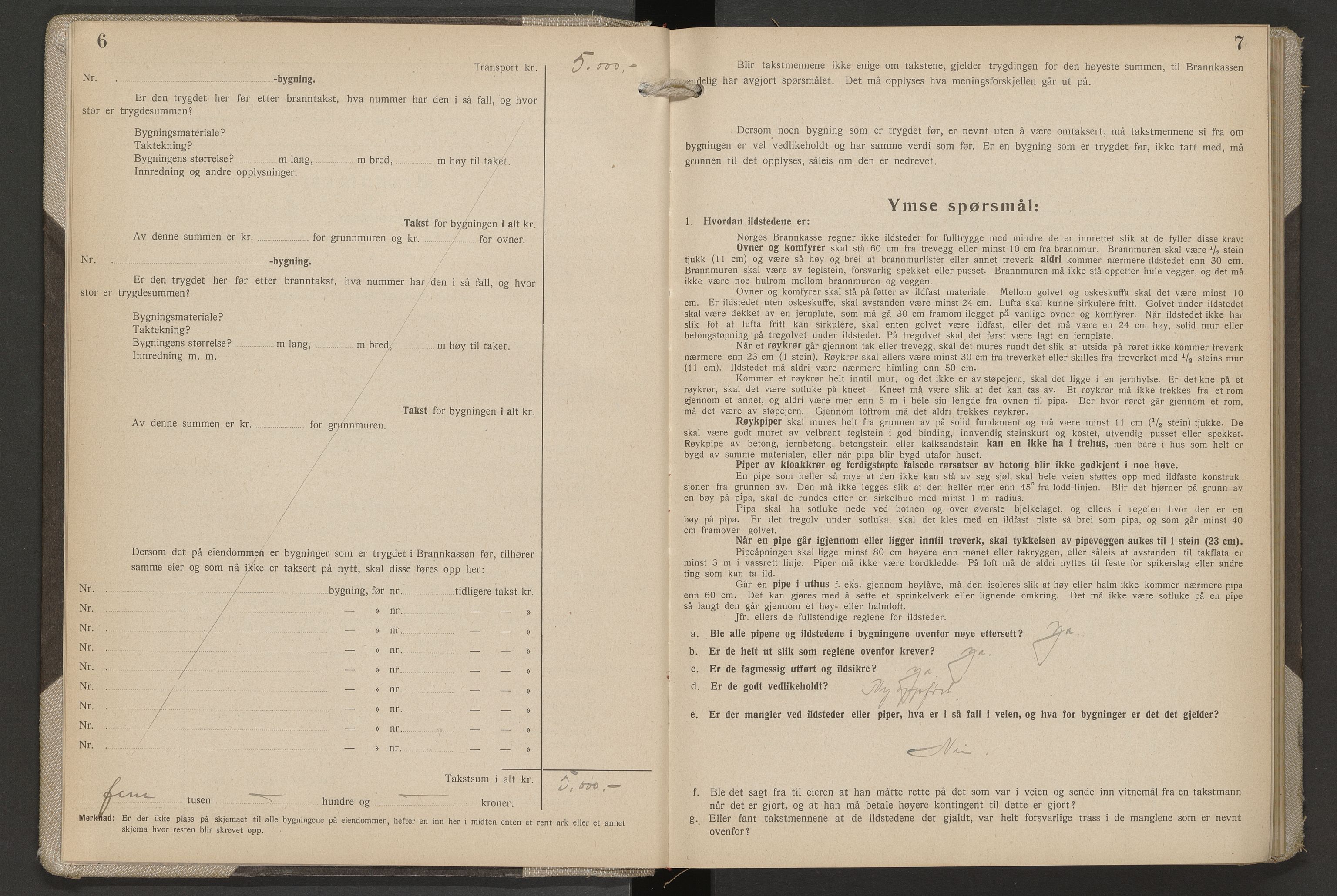 Norges Brannkasse Klæbu og Tiller, AV/SAT-A-5538/Fb/L0004: Branntakstprotokoll, 1944-1955