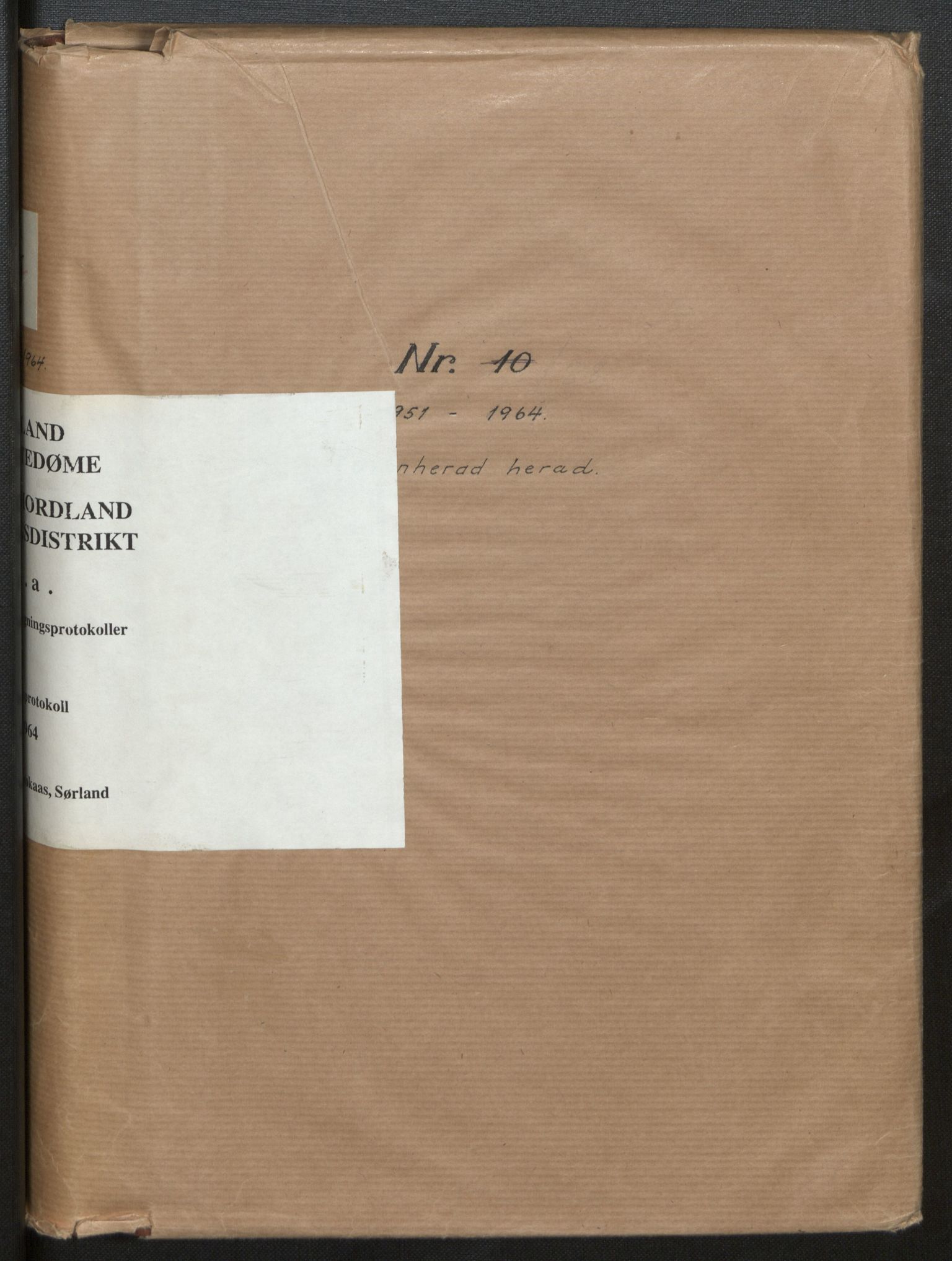 Hordaland jordskiftedøme - VII Indre Sunnhordland jordskiftedistrikt, SAB/A-7401/A/Aa/L0028: Forhandlingsprotokoll, 1951-1964