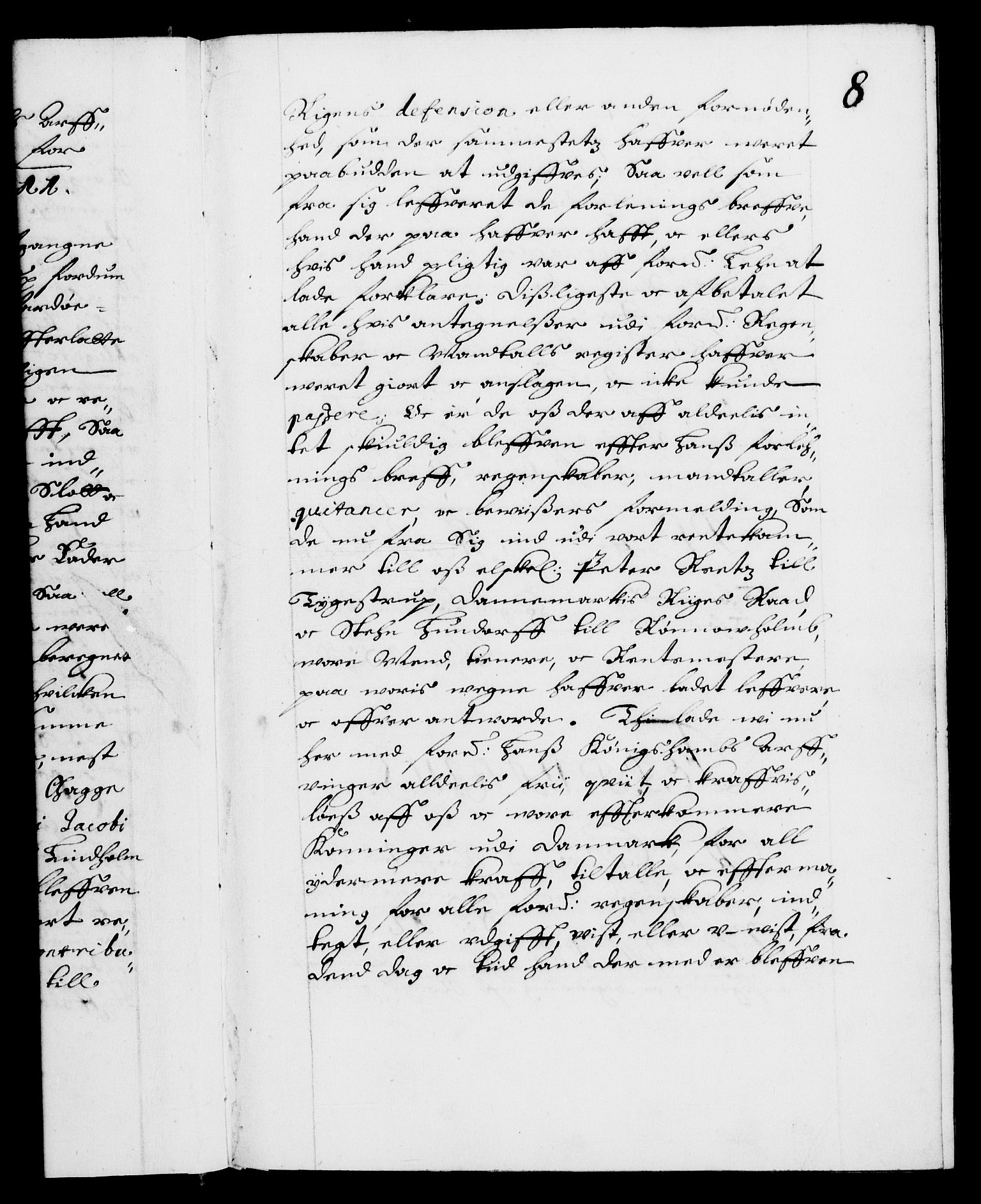 Danske Kanselli 1572-1799, AV/RA-EA-3023/F/Fc/Fca/Fcaa/L0009: Norske registre (mikrofilm), 1657-1660, s. 8a