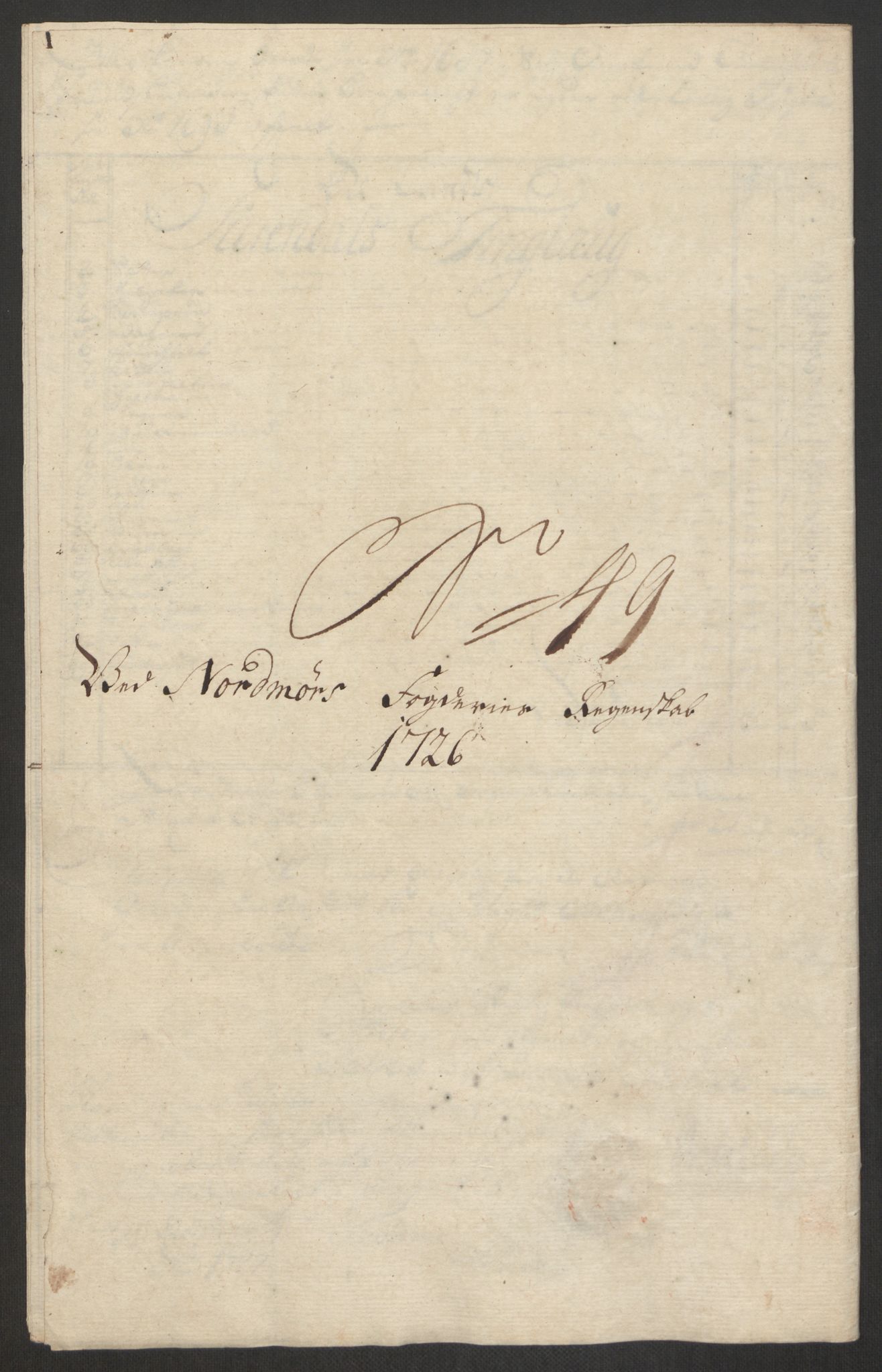 Rentekammeret inntil 1814, Reviderte regnskaper, Fogderegnskap, RA/EA-4092/R56/L3759: Fogderegnskap Nordmøre, 1726, s. 272
