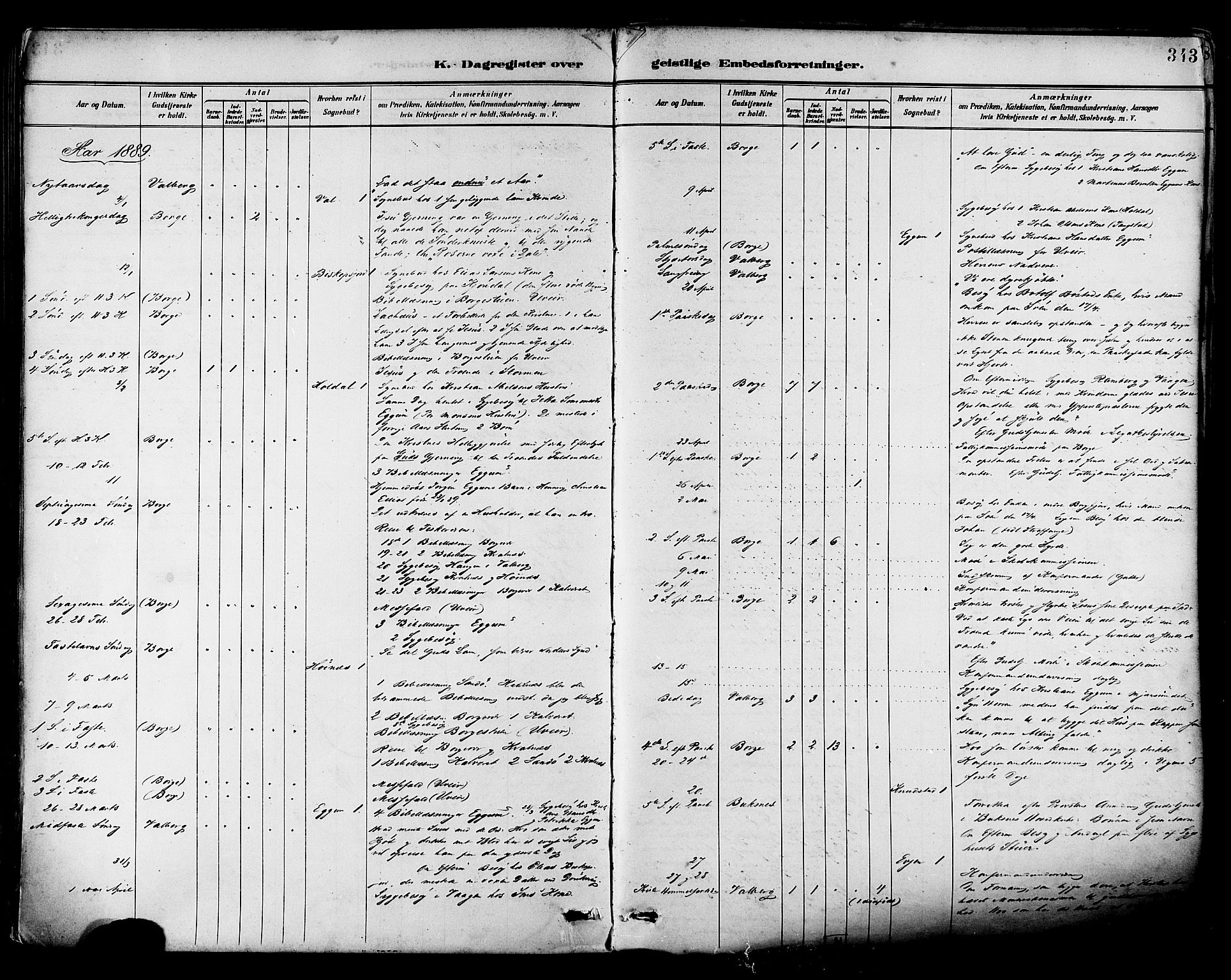 Ministerialprotokoller, klokkerbøker og fødselsregistre - Nordland, SAT/A-1459/880/L1133: Ministerialbok nr. 880A07, 1888-1898, s. 343