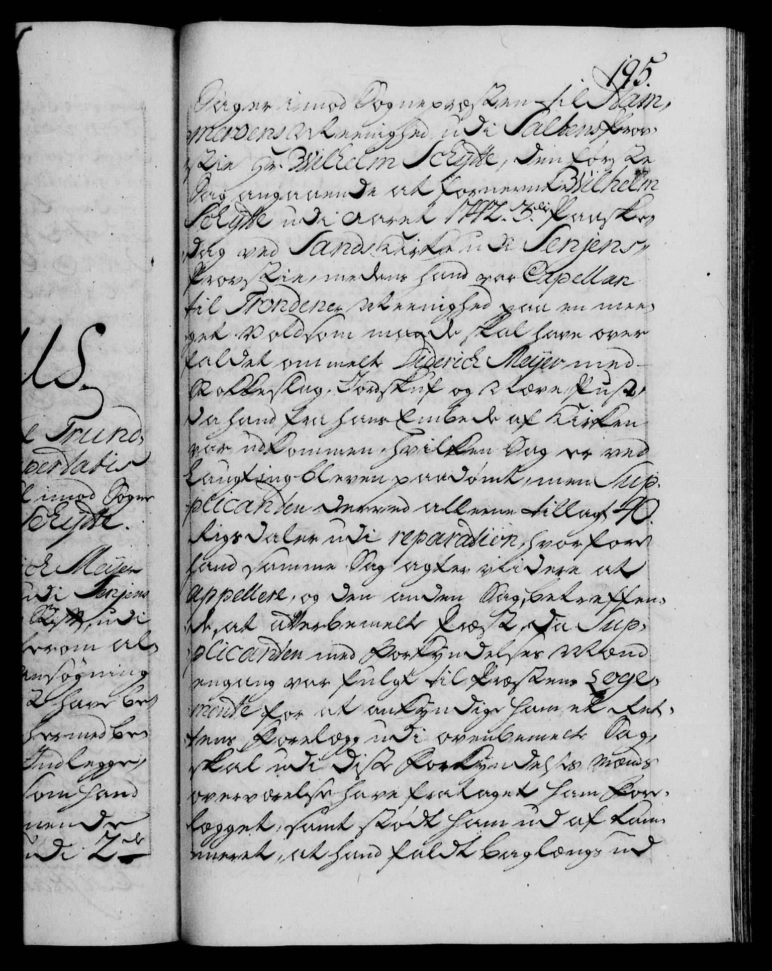 Danske Kanselli 1572-1799, RA/EA-3023/F/Fc/Fca/Fcaa/L0035: Norske registre, 1746-1748, s. 195a