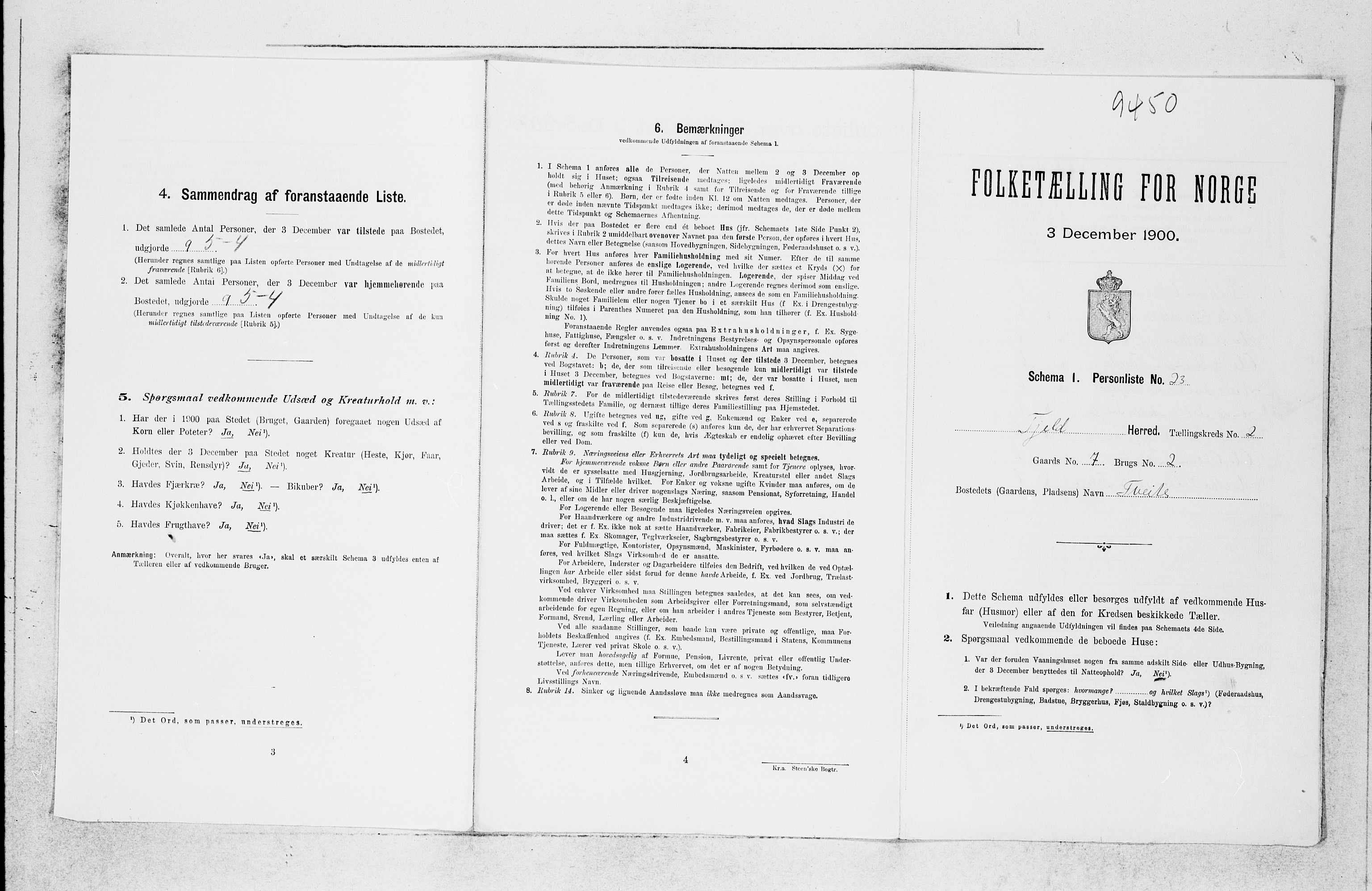SAB, Folketelling 1900 for 1246 Fjell herred, 1900, s. 215