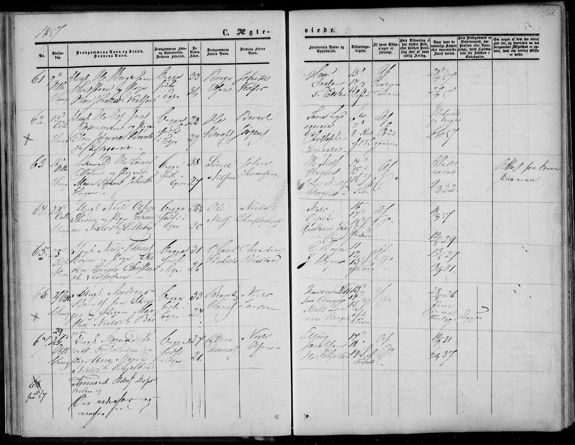Eiker kirkebøker, AV/SAKO-A-4/F/Fa/L0015b: Ministerialbok nr. I 15B, 1854-1860, s. 366