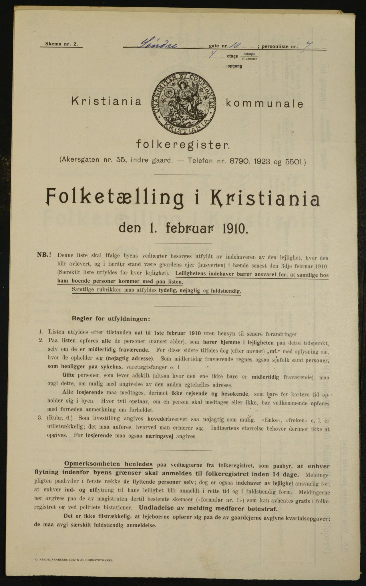 OBA, Kommunal folketelling 1.2.1910 for Kristiania, 1910, s. 101044