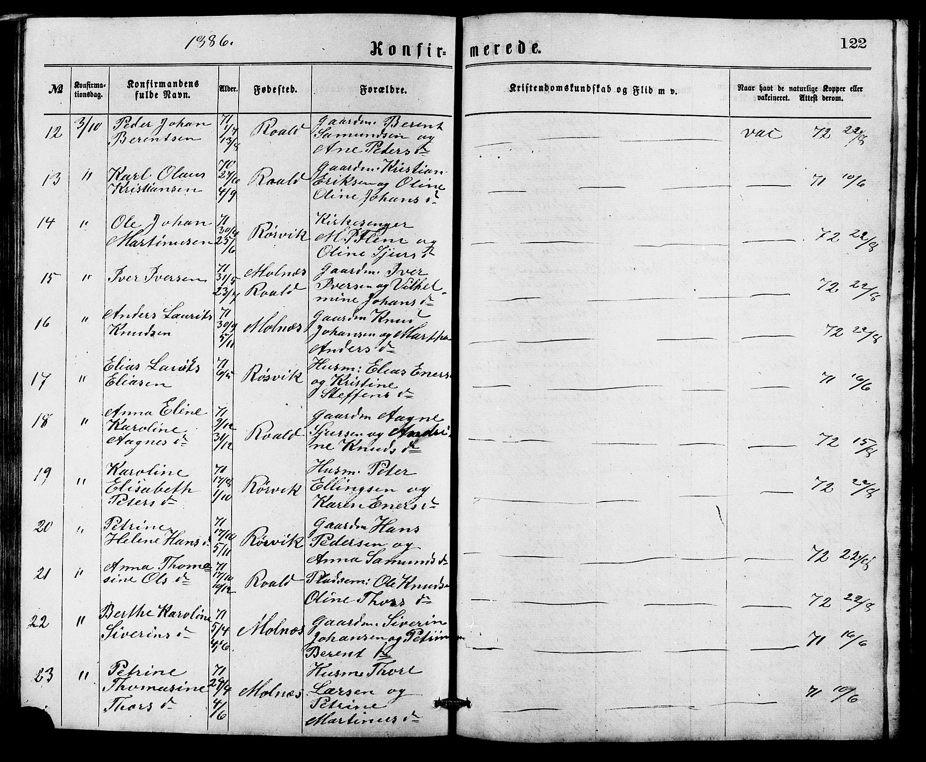 Ministerialprotokoller, klokkerbøker og fødselsregistre - Møre og Romsdal, AV/SAT-A-1454/537/L0521: Klokkerbok nr. 537C02, 1869-1888, s. 122