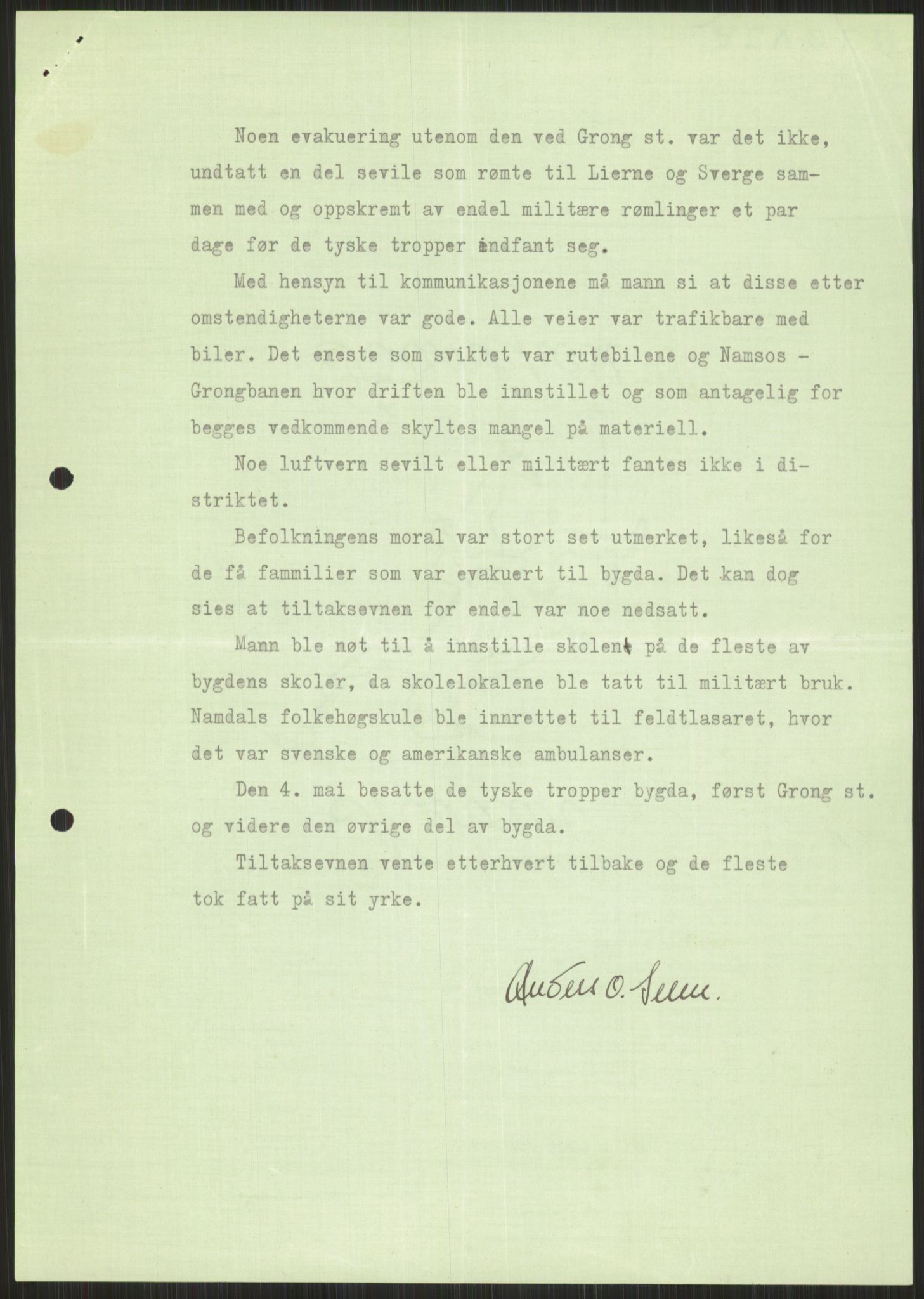 Forsvaret, Forsvarets krigshistoriske avdeling, RA/RAFA-2017/Y/Ya/L0016: II-C-11-31 - Fylkesmenn.  Rapporter om krigsbegivenhetene 1940., 1940, s. 468