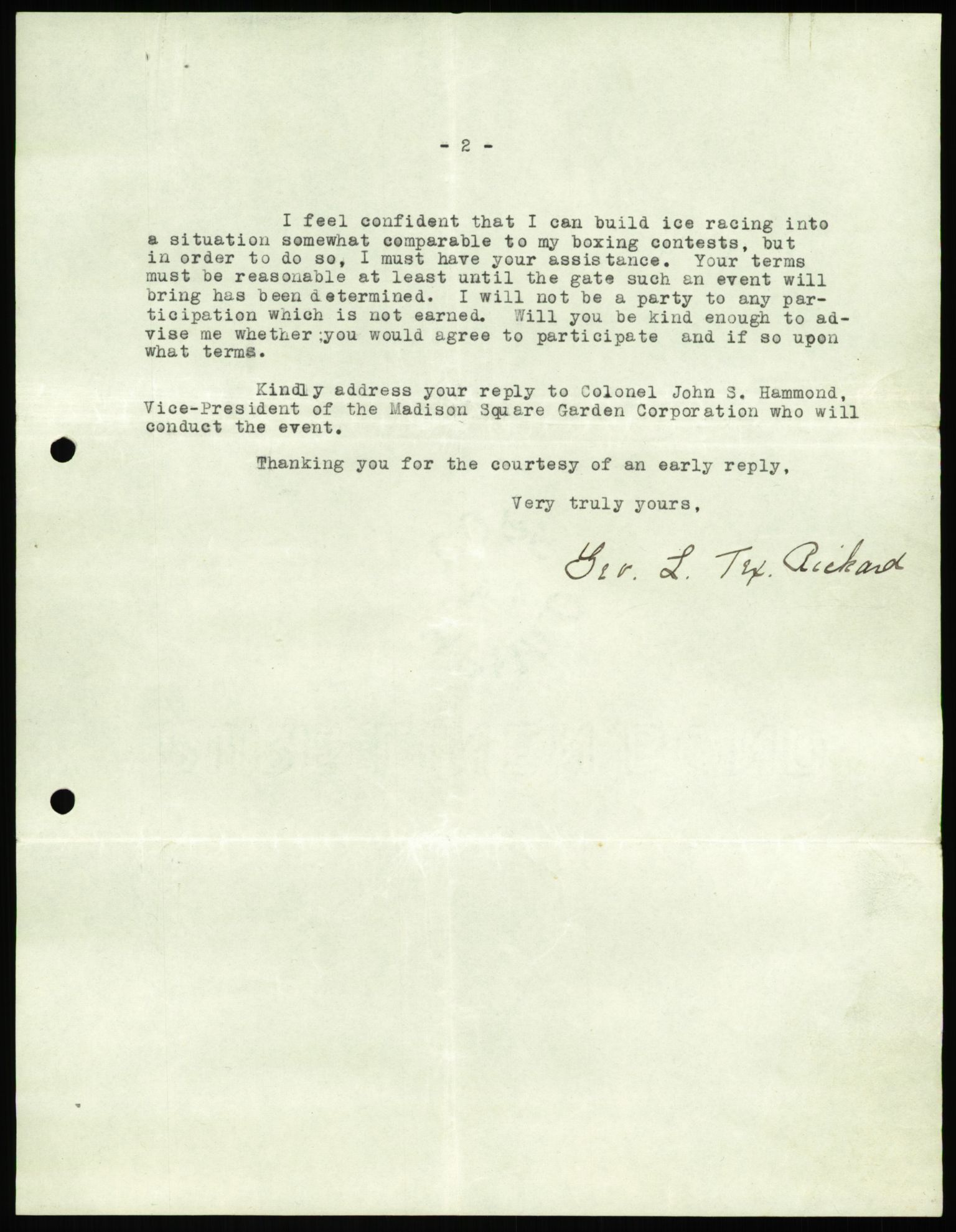 Mathisen, Oscar Wilhelm, AV/RA-PA-1912/Fa/L0001: Inngående korrespondanse, 1916-1954, s. 51