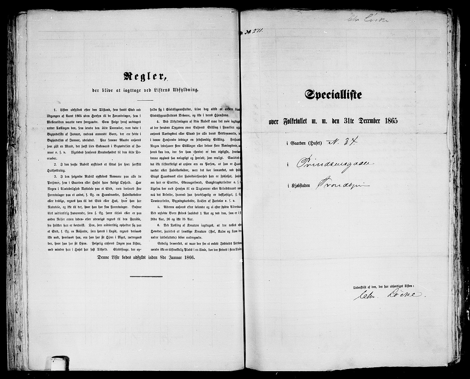 RA, Folketelling 1865 for 1601 Trondheim kjøpstad, 1865, s. 581