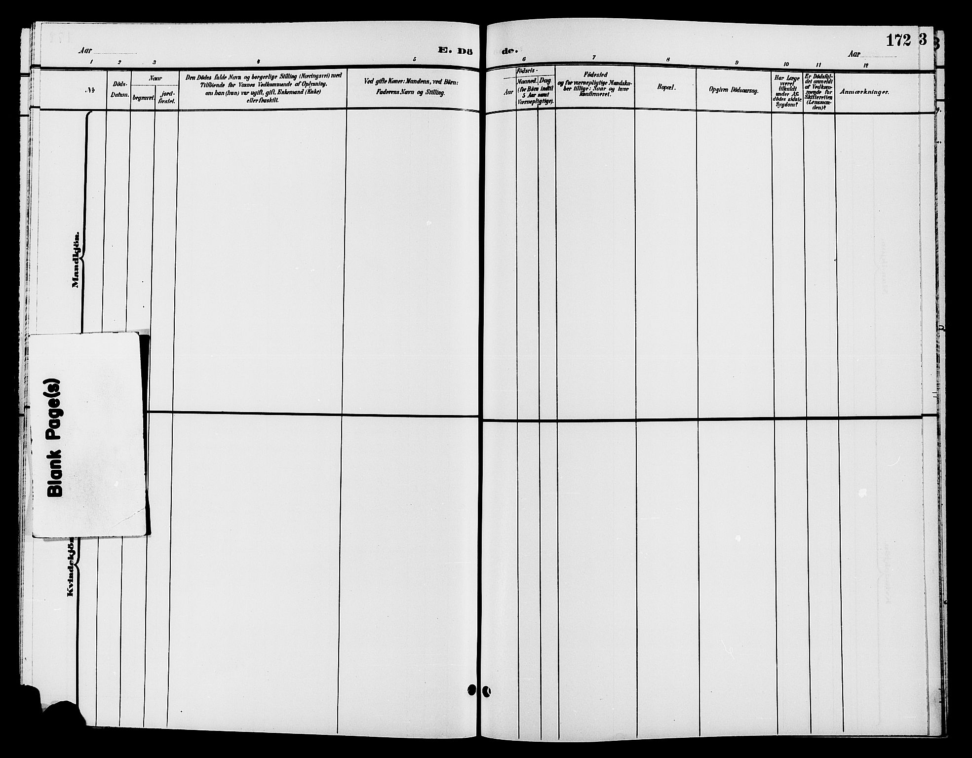 Jevnaker prestekontor, SAH/PREST-116/H/Ha/Hab/L0002: Klokkerbok nr. 2, 1896-1906, s. 172