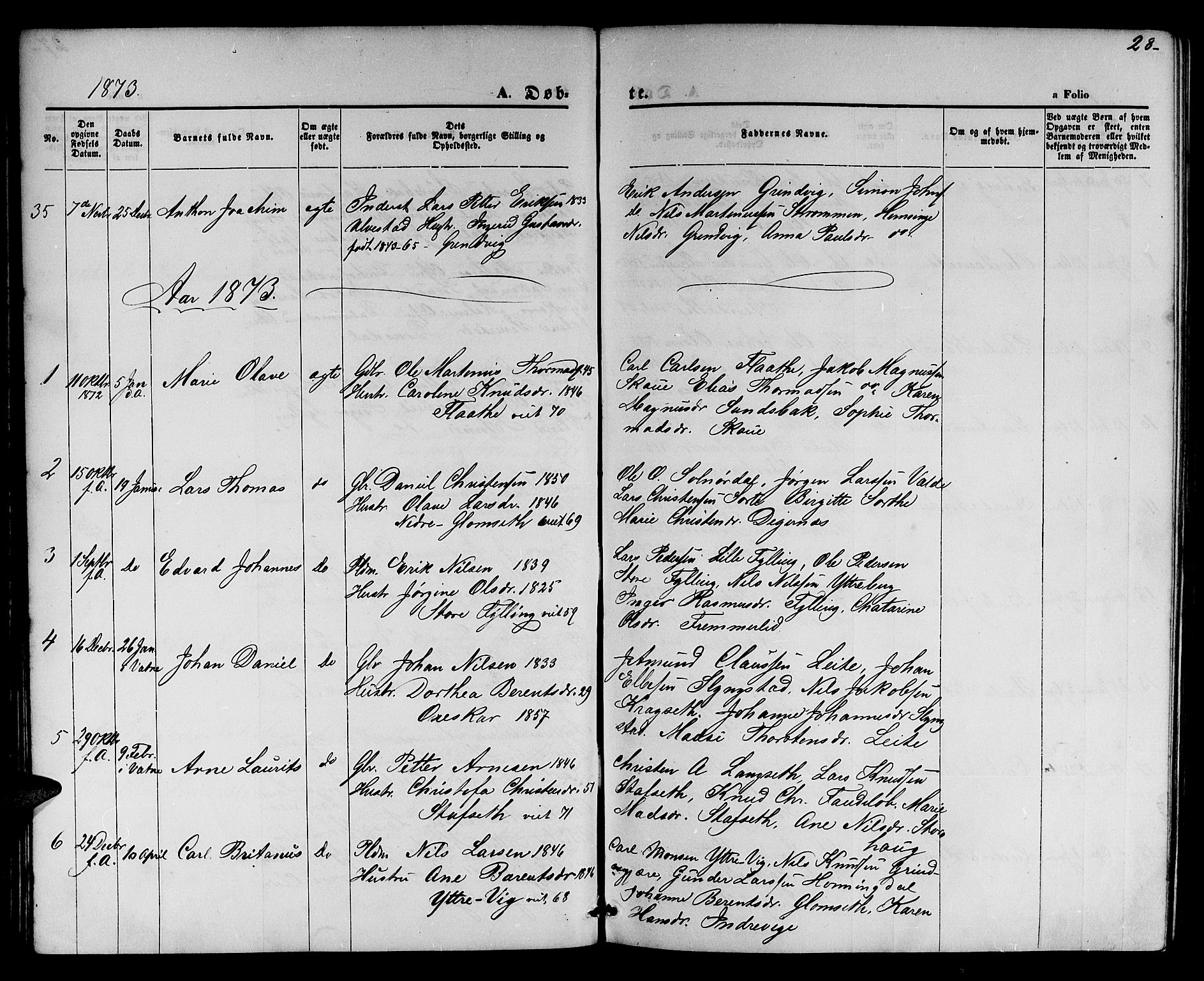 Ministerialprotokoller, klokkerbøker og fødselsregistre - Møre og Romsdal, AV/SAT-A-1454/524/L0364: Klokkerbok nr. 524C05, 1865-1879, s. 28