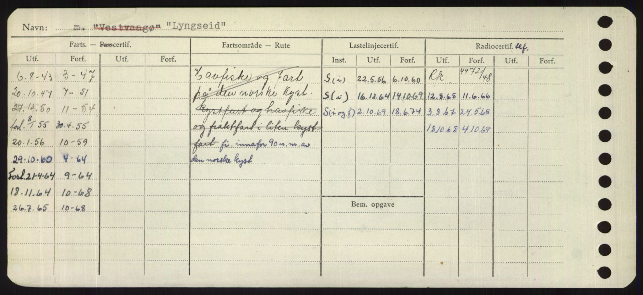 Sjøfartsdirektoratet med forløpere, Skipsmålingen, RA/S-1627/H/Hd/L0023: Fartøy, Lia-Løv, s. 468