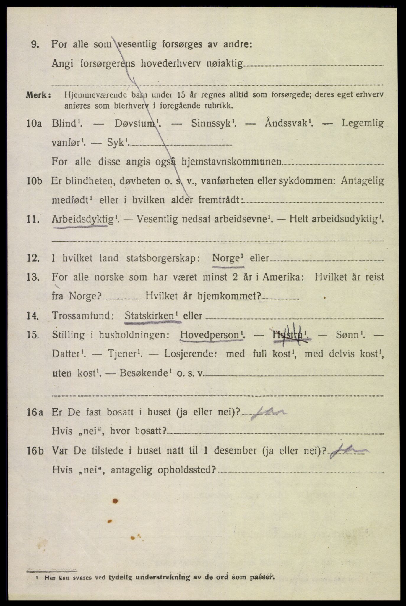 SAK, Folketelling 1920 for 1026 Åseral herred, 1920, s. 1209
