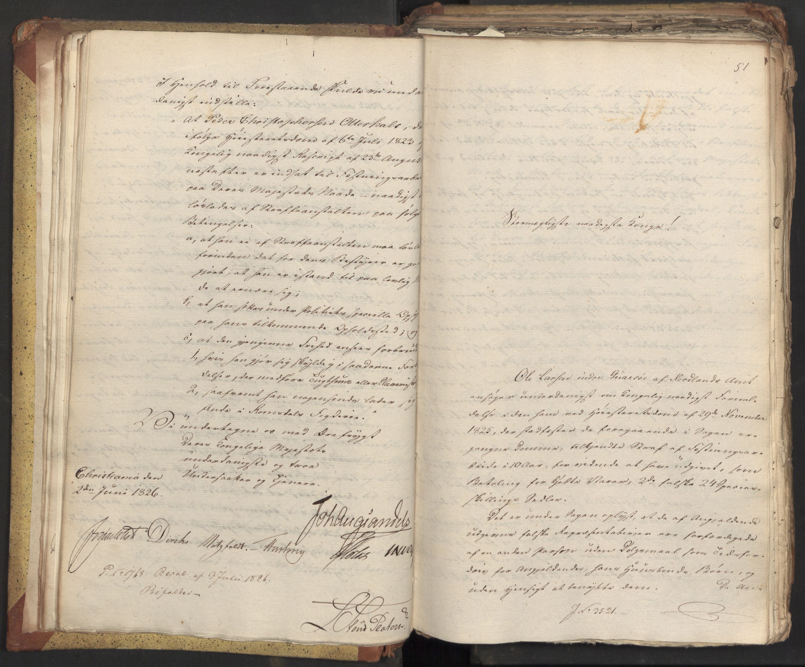 Statsrådsavdelingen i Stockholm, AV/RA-S-1003/D/Da/L0047: Regjeringsinnstillinger nr. 3501-3659, 1826, s. 36