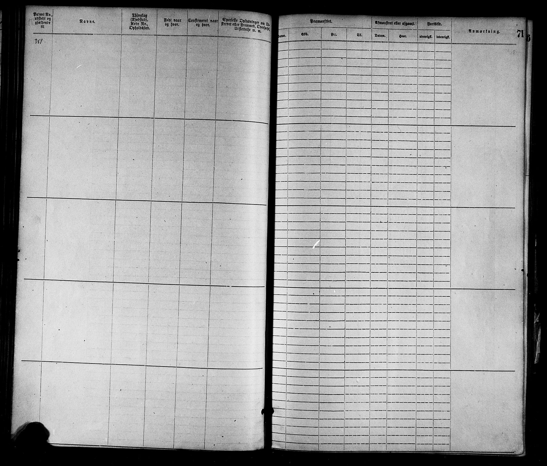 Mandal mønstringskrets, SAK/2031-0016/F/Fa/L0001: Annotasjonsrulle nr 1-1920 med register, L-3, 1869-1881, s. 99