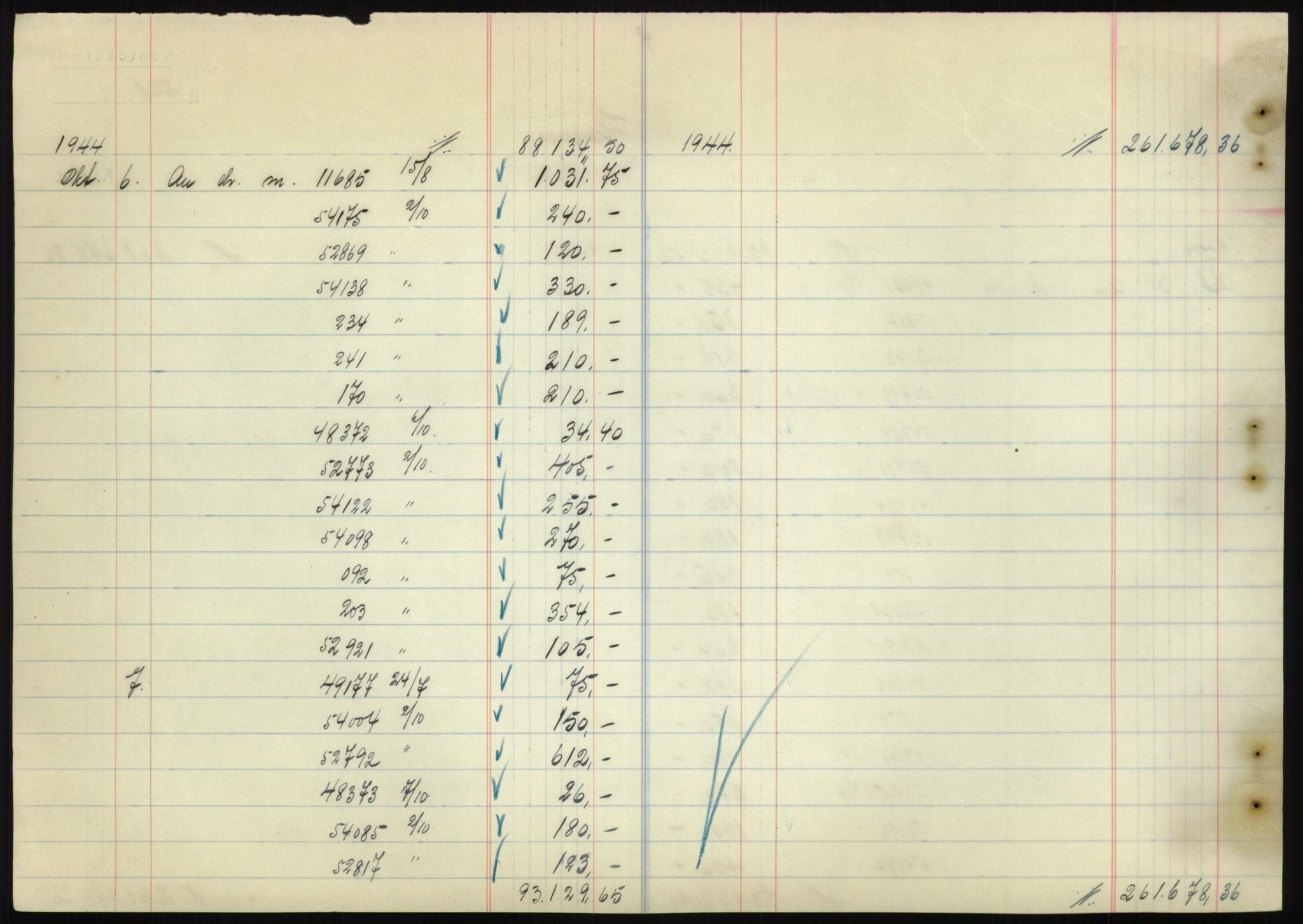 Forsvarsdepartementet, 10. kontor / Oppgjørskontoret, AV/RA-RAFA-1225/D/Db/L0180: Lista oppgjørskontor, 1942-1952, s. 2158