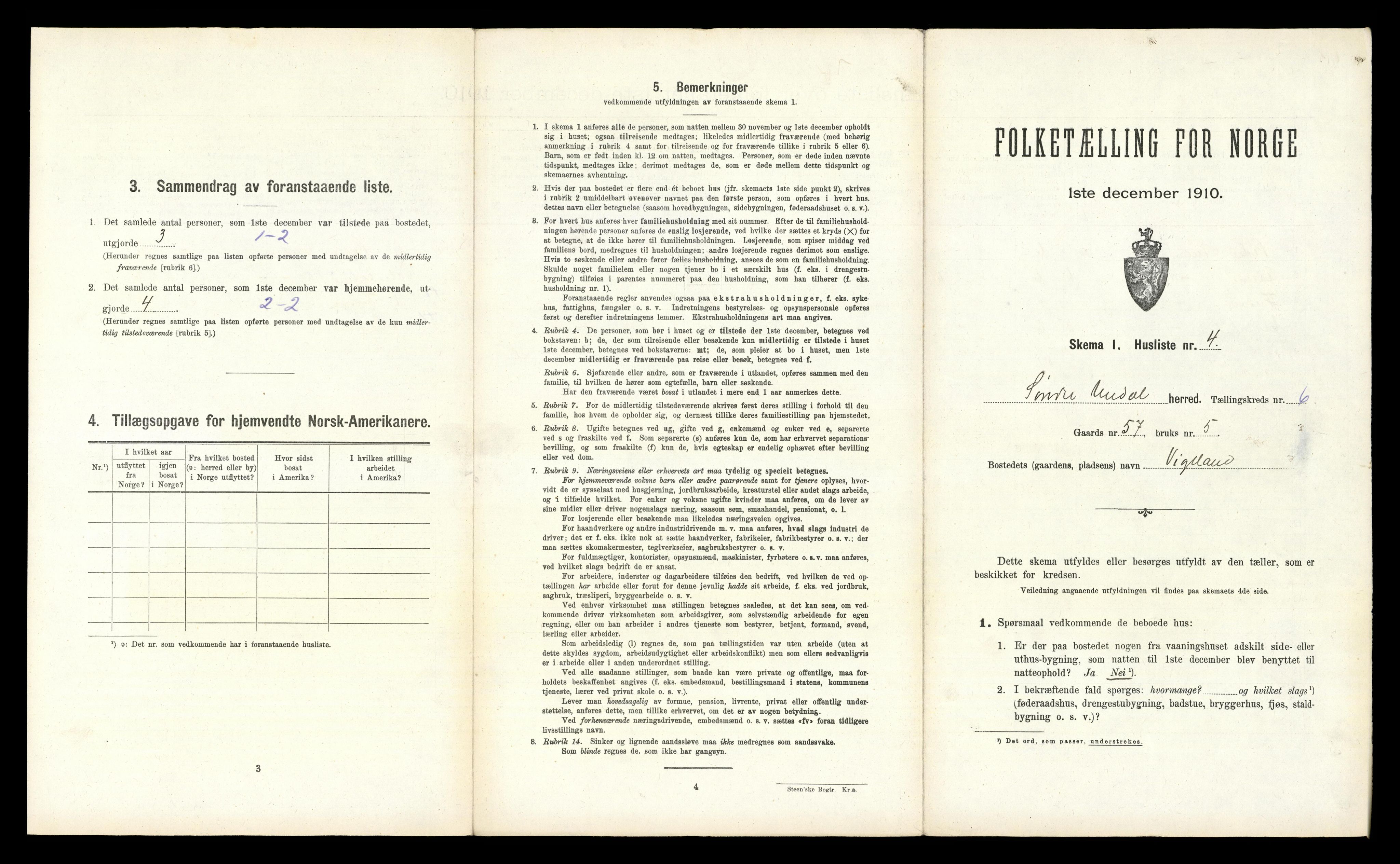 RA, Folketelling 1910 for 1029 Sør-Audnedal herred, 1910, s. 501