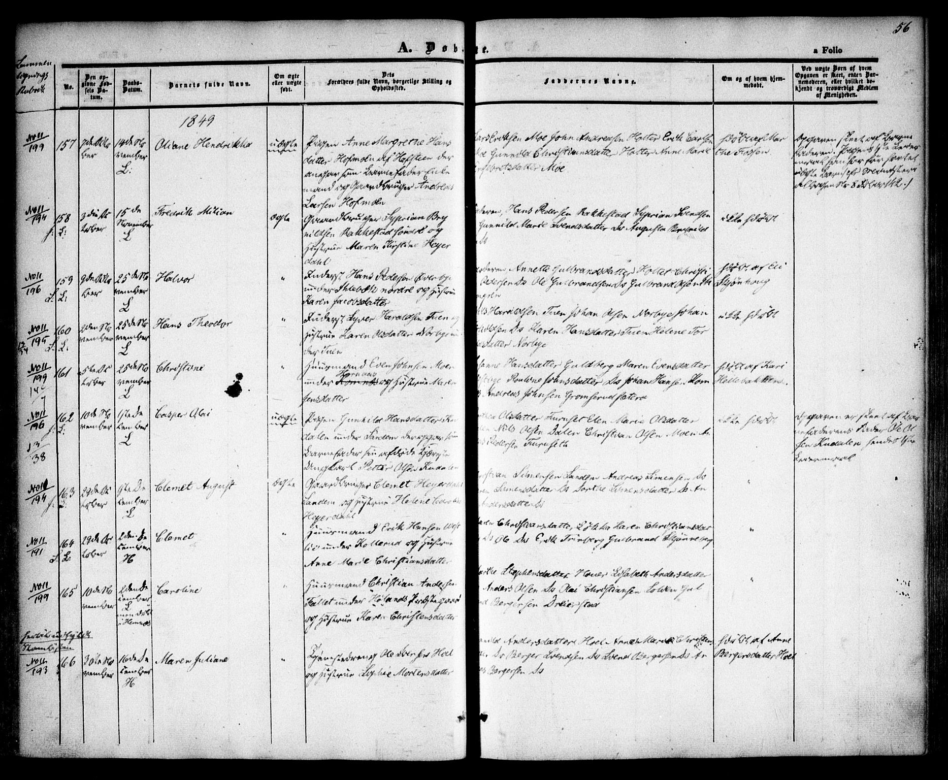 Høland prestekontor Kirkebøker, AV/SAO-A-10346a/F/Fa/L0009: Ministerialbok nr. I 9, 1846-1853, s. 56