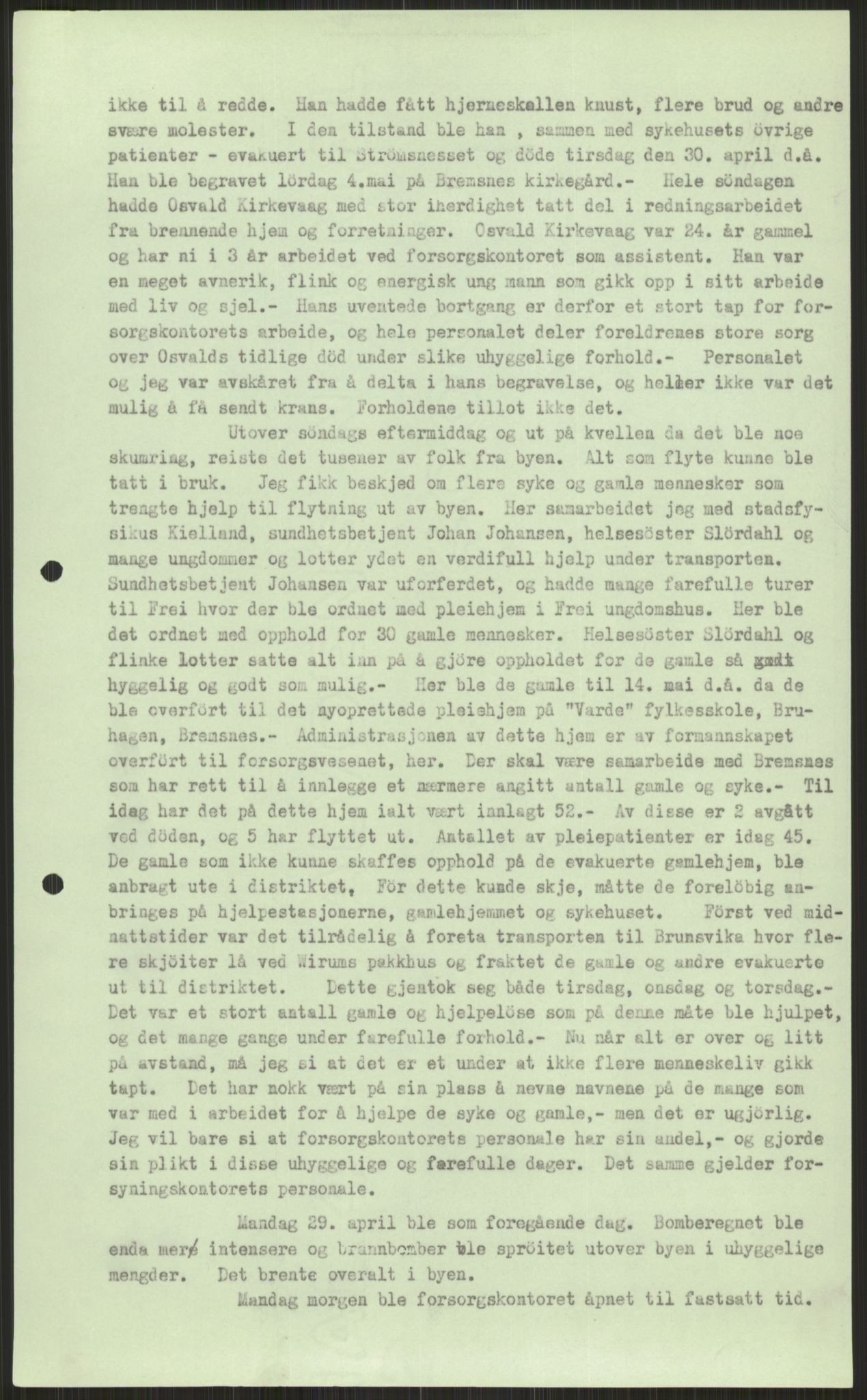 Forsvaret, Forsvarets krigshistoriske avdeling, AV/RA-RAFA-2017/Y/Ya/L0015: II-C-11-31 - Fylkesmenn.  Rapporter om krigsbegivenhetene 1940., 1940, s. 658