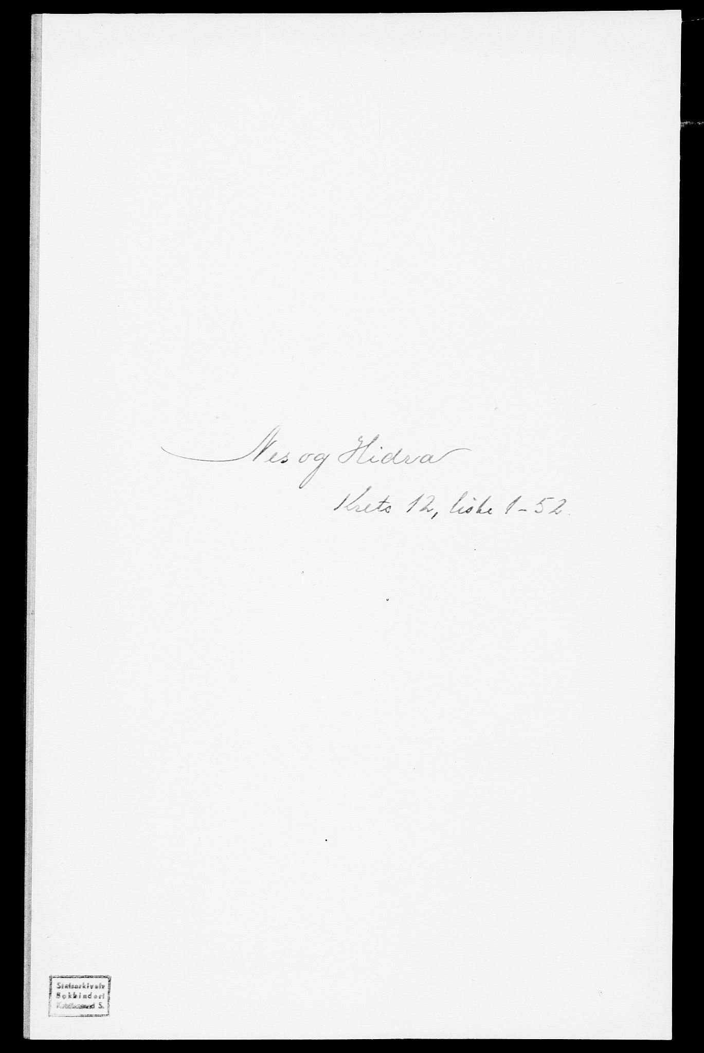 SAK, Folketelling 1875 for 1042L Flekkefjord prestegjeld, Nes sokn og Hidra sokn, 1875, s. 1440