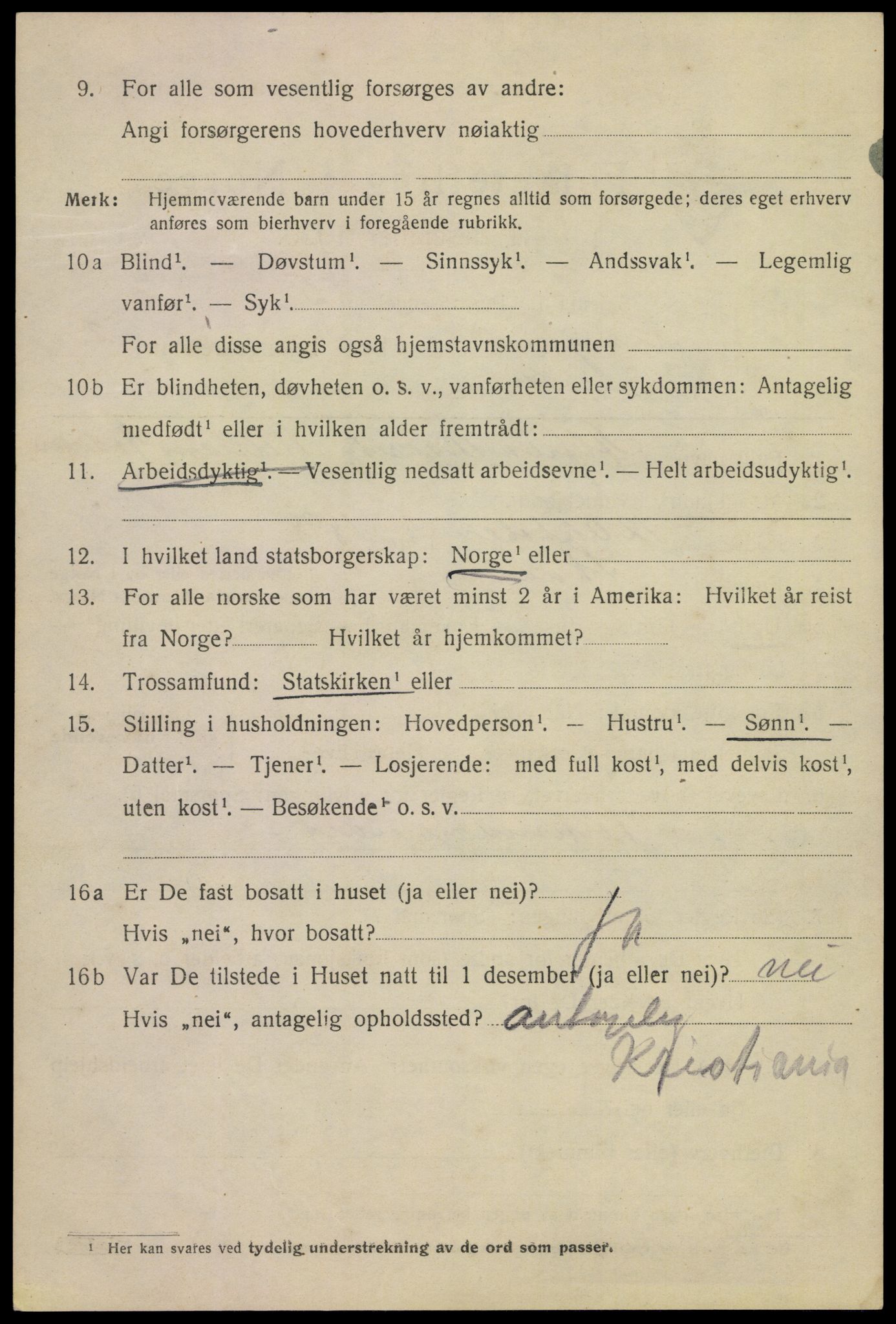 SAKO, Folketelling 1920 for 0801 Kragerø kjøpstad, 1920, s. 5824