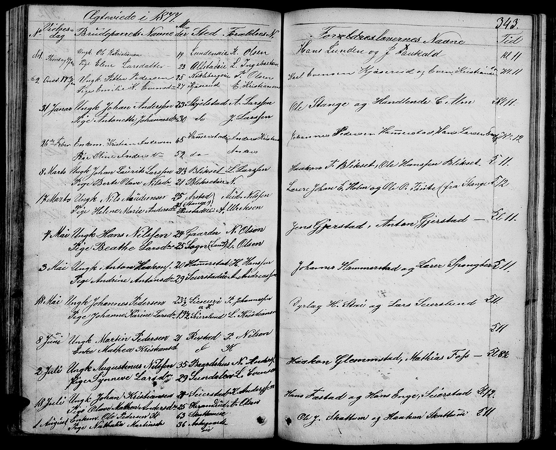 Østre Toten prestekontor, AV/SAH-PREST-104/H/Ha/Hab/L0004: Klokkerbok nr. 4, 1858-1886, s. 343